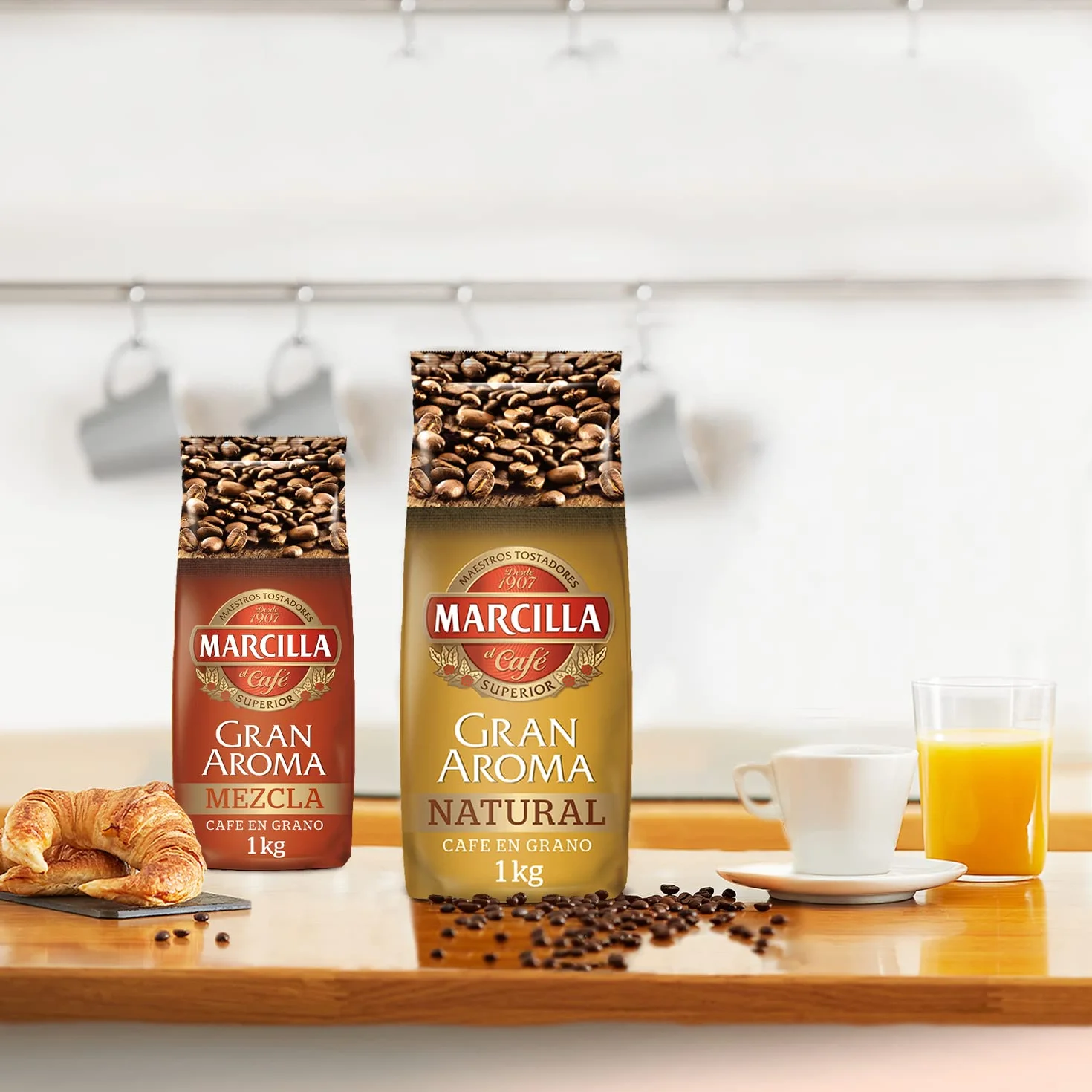 Marcilla Café Grano Gran Aroma Natural 1000g