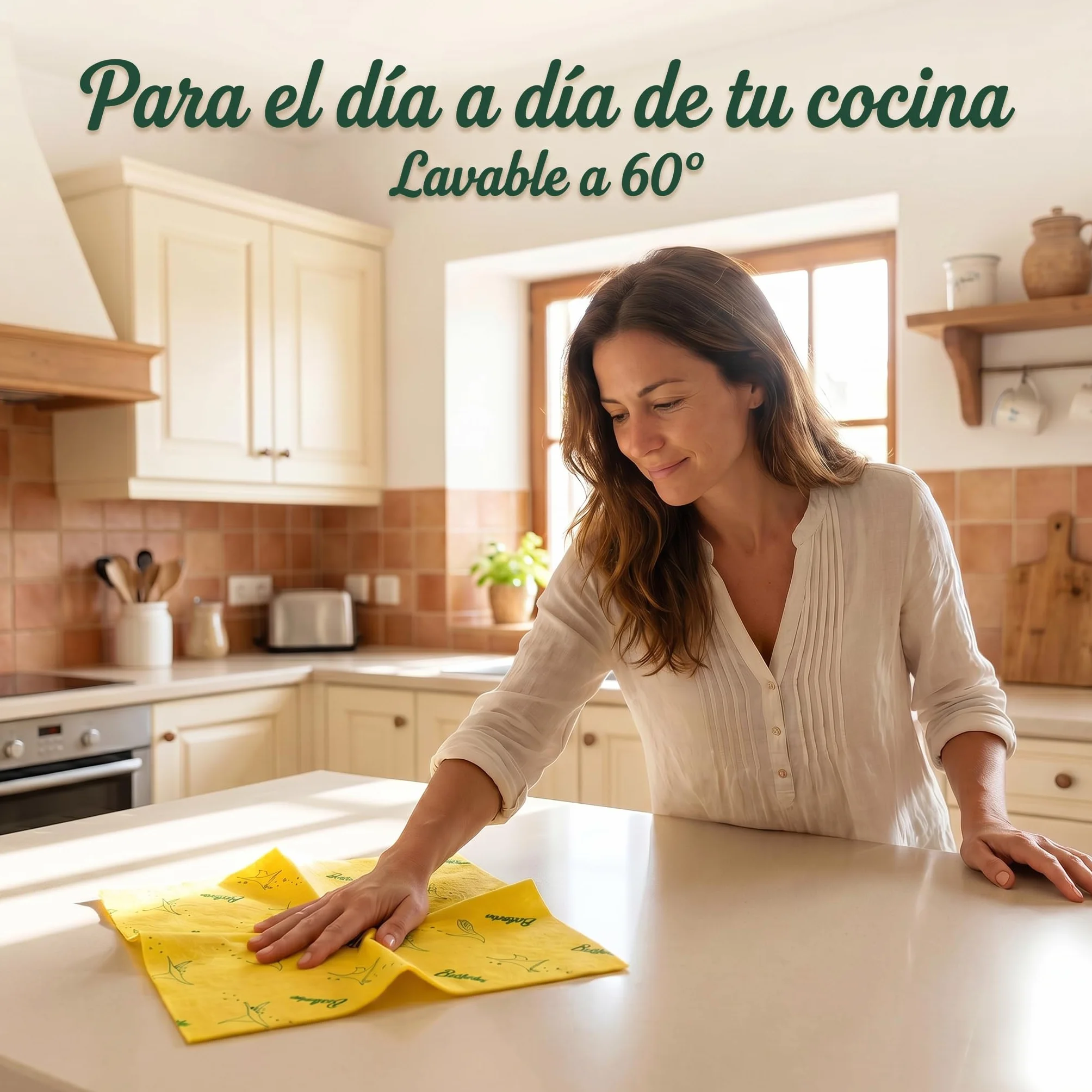 Ballerina Bayeta Amarilla Original | Desde 1986 | 35x35 | Alta Absorción | Lavable a 60° con Lejía | Pack 3 Unidades
