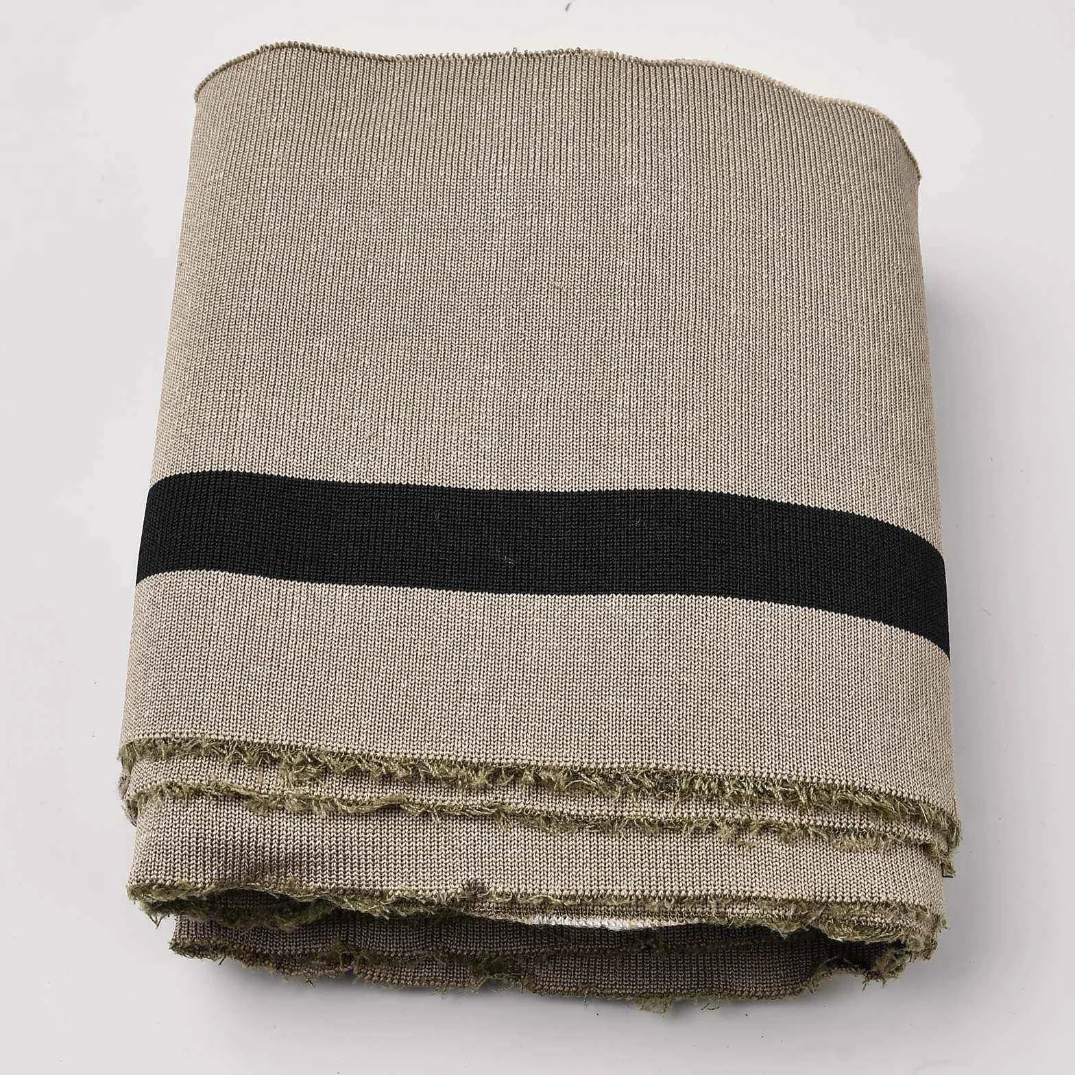 BENECREAT 6 piezas de tela para puños acanalados, tejido acanalado elástico de poliéster de 91 x 15 cm para puños de sudaderas, mangas de chaquetas y proyectos de costura, bronceado