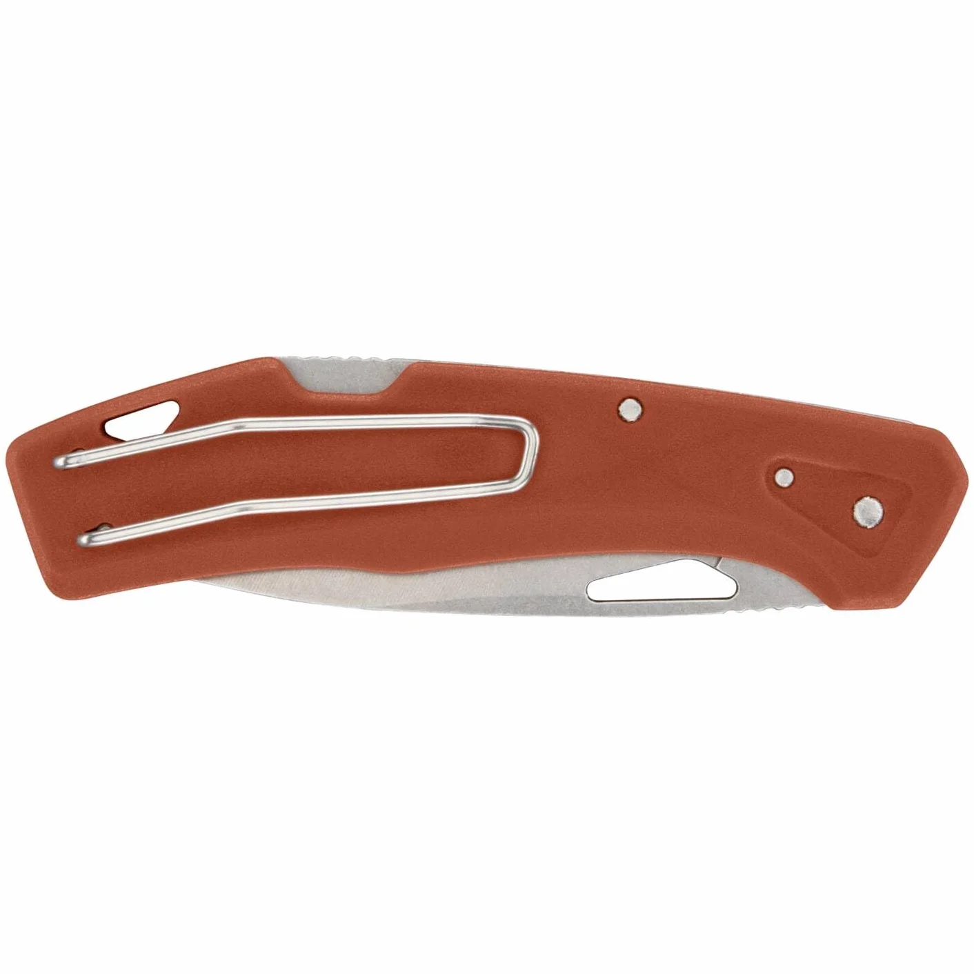 Gerber Navaja con clip para cinturón, LST, hoja de acero inoxidable 440A Clip Poin, escamas del mango de nylon reforzado con fibra de vidrio, longitud de la hoja: 6,6 cm, naranja, 1074522