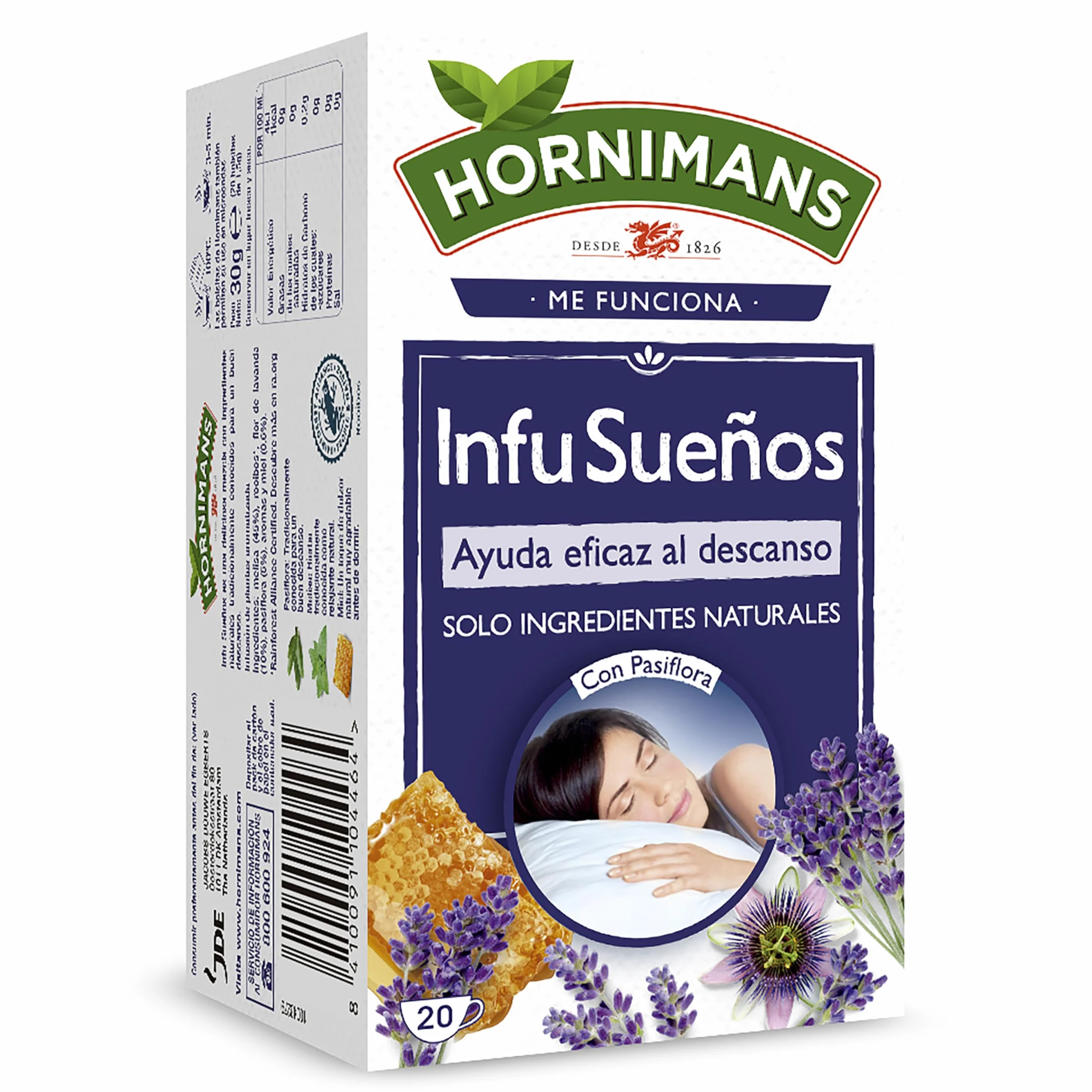 Hornimans Infu Sueños Infusión con Pasiflora 100% Natural 20 bolsitas Sin Teína