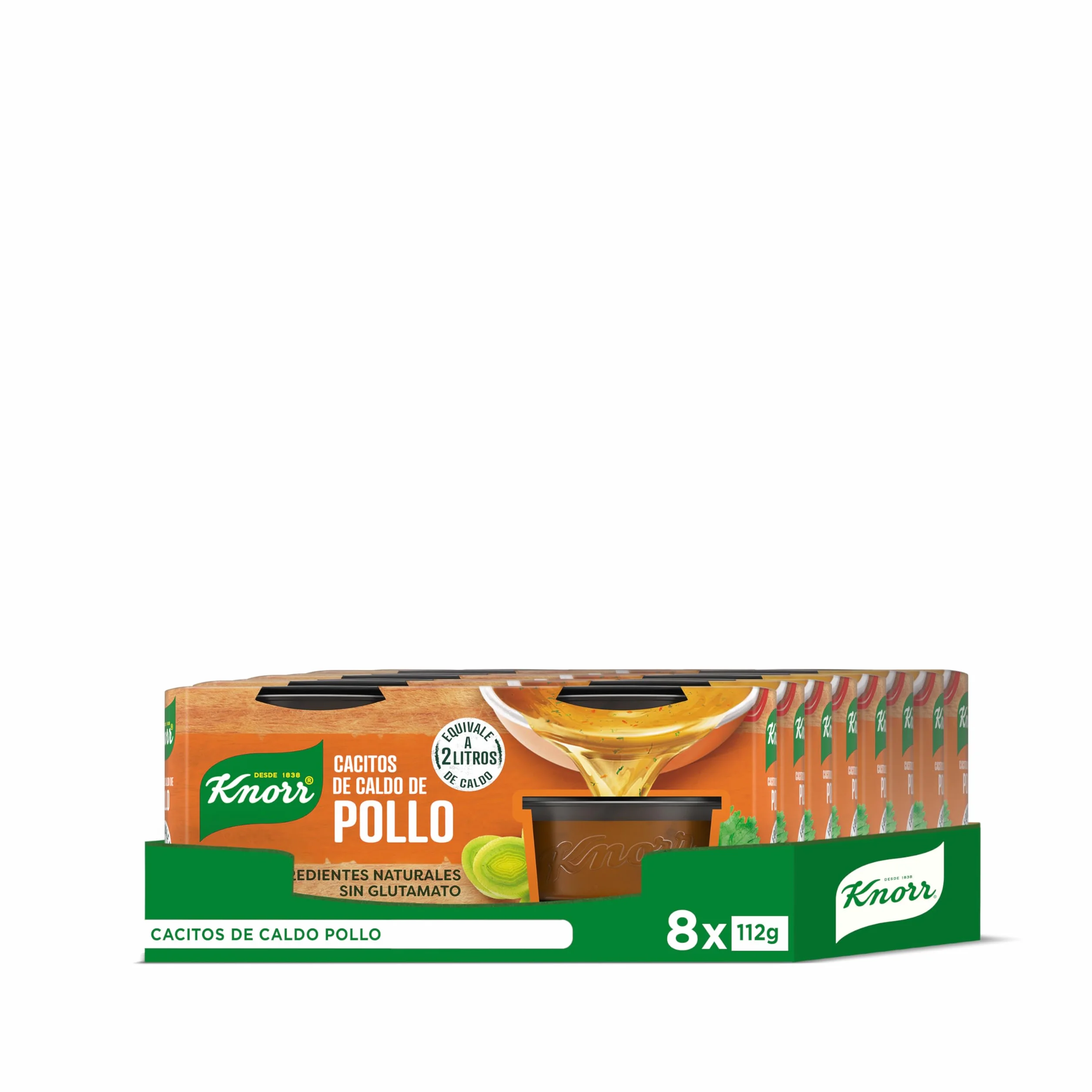 Knorr Cacitos de caldo pollo 112g pack de 8