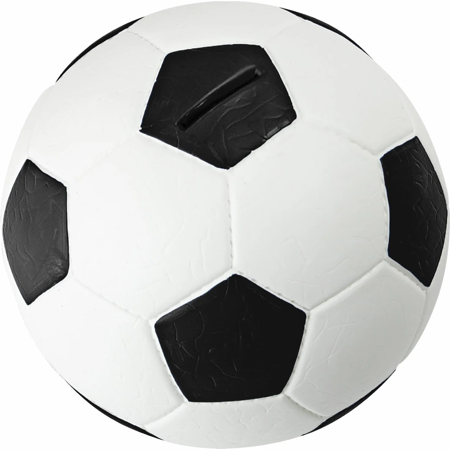 HMF 4790-01 alcancía Pelota de fútbol imitación Piel Caja caudales 15 cm diámetro Blanco Negro