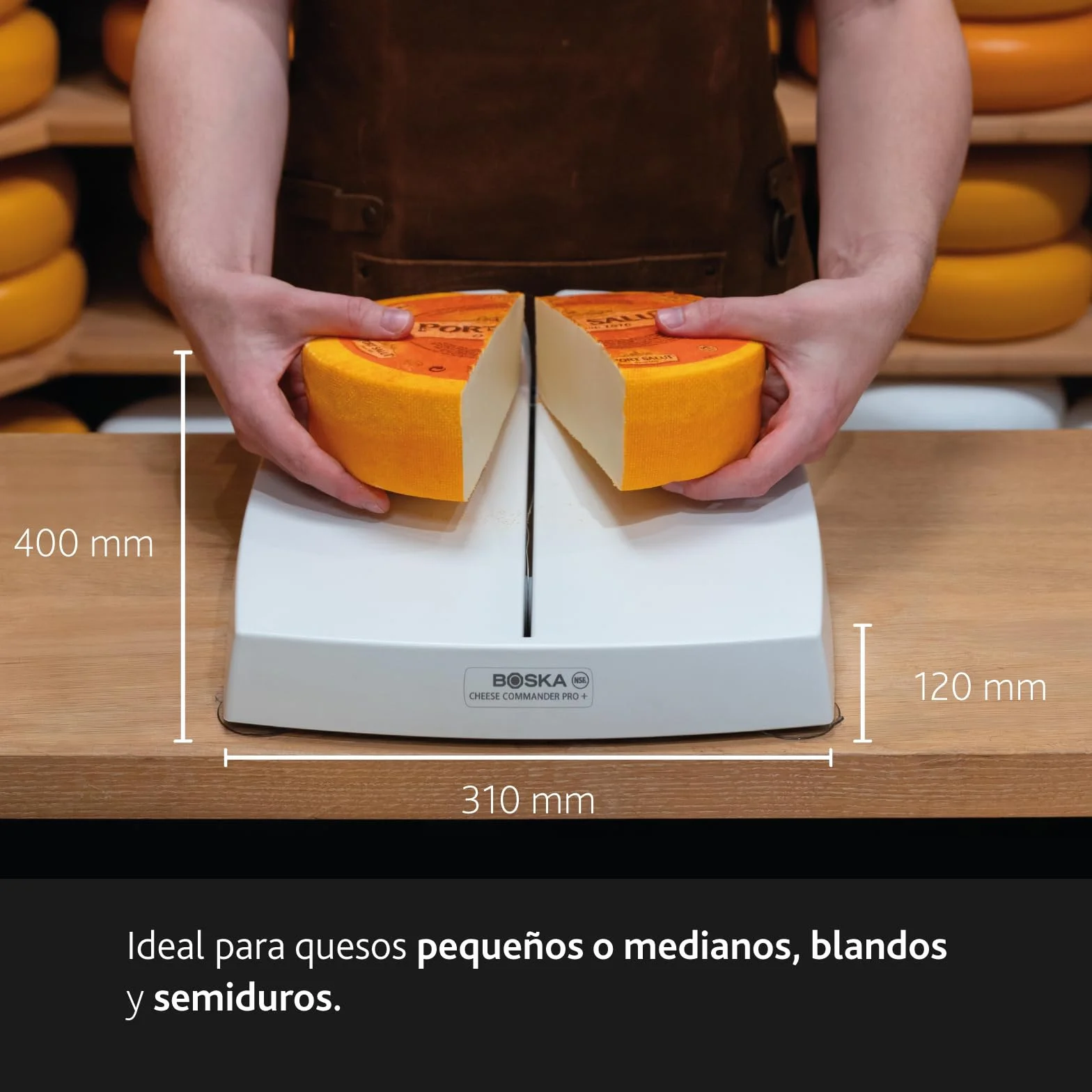 BOSKA Cheese Commander PRO+ Cortador de Queso con Hilo y Mango Profesional