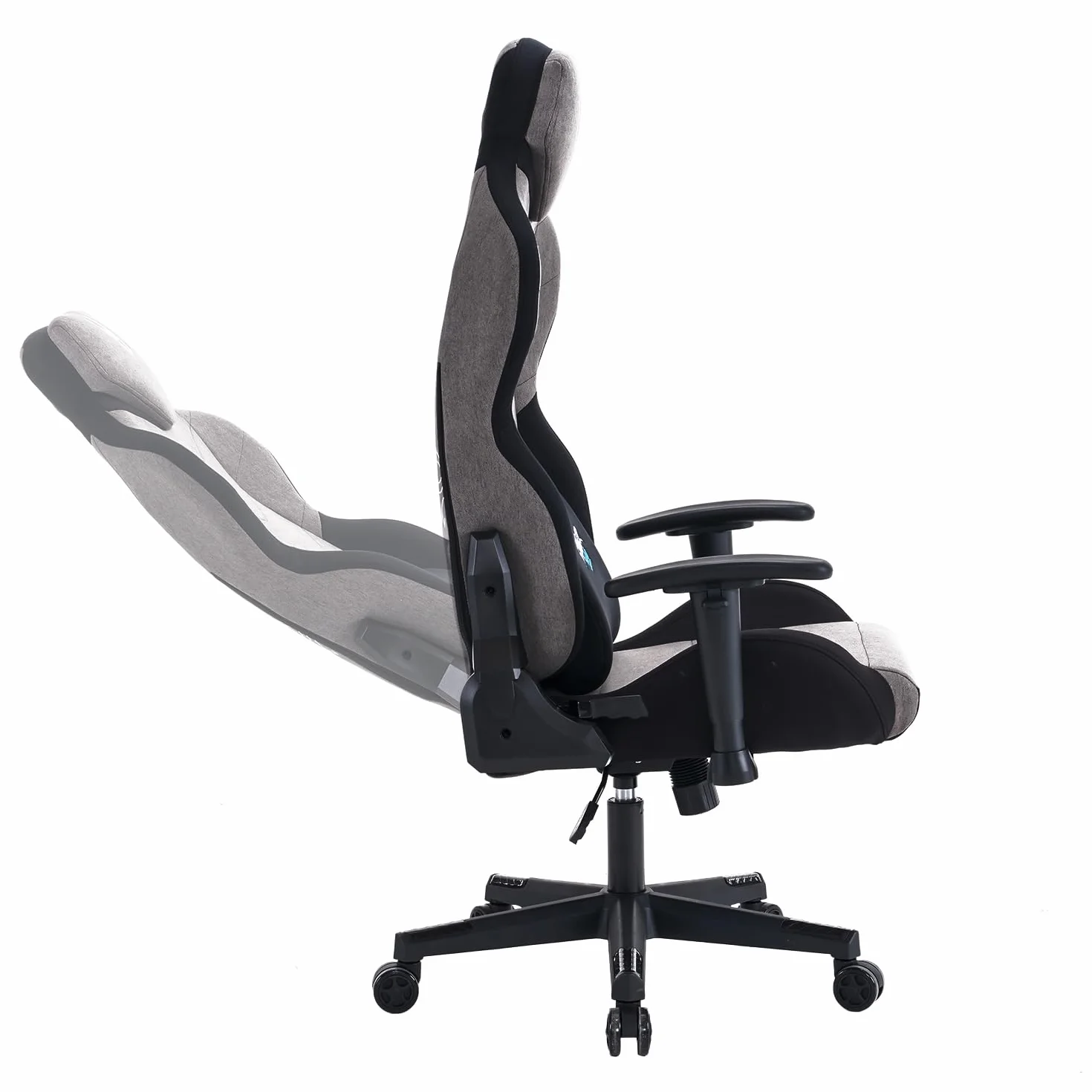 Woxter Stinger Station Titan Dark Silla Gaming Oficina Eje Acero Levantamiento Pistón Gas Tela Antimanchas Reposabrazos 2D Foam Racing Cojín Lumbar
