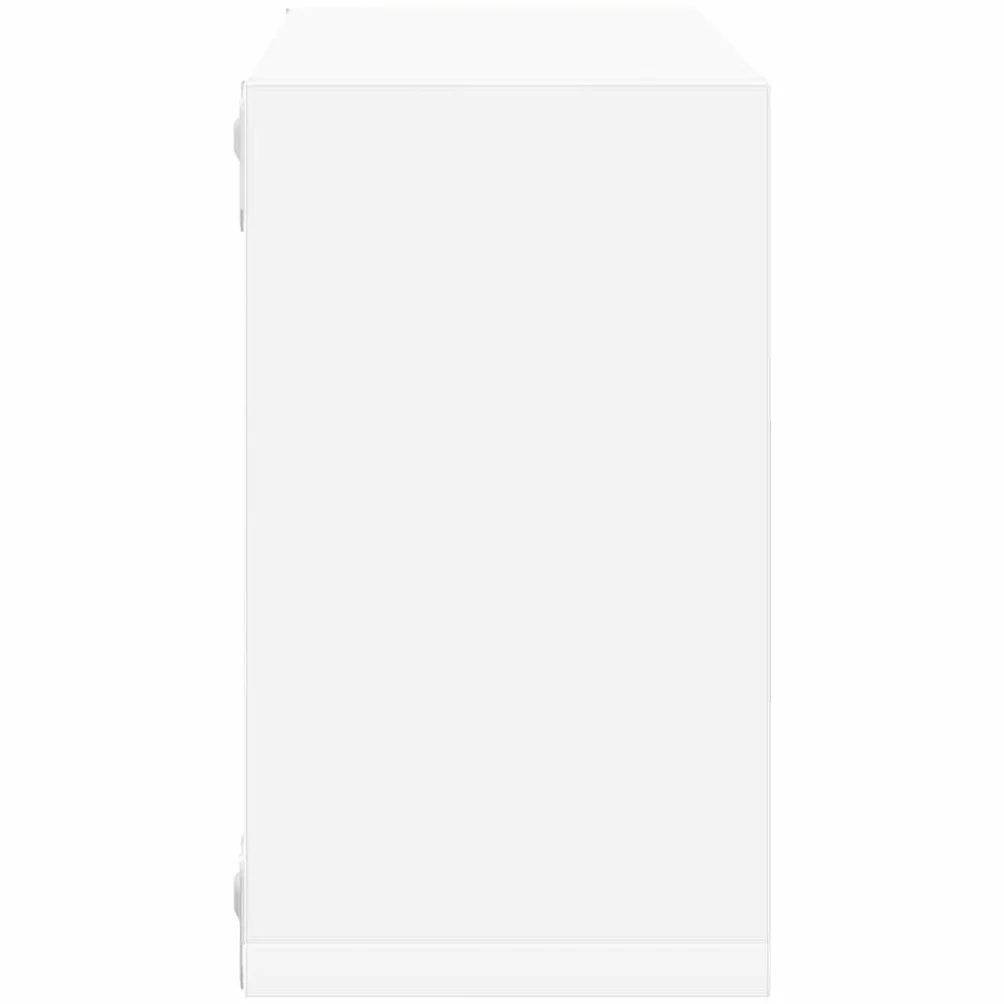 vidaXL 2x Estantes Cubo de Pared Estantería Colgante CD Libros Decoración Contrachapada Blanco 26x15x26cm