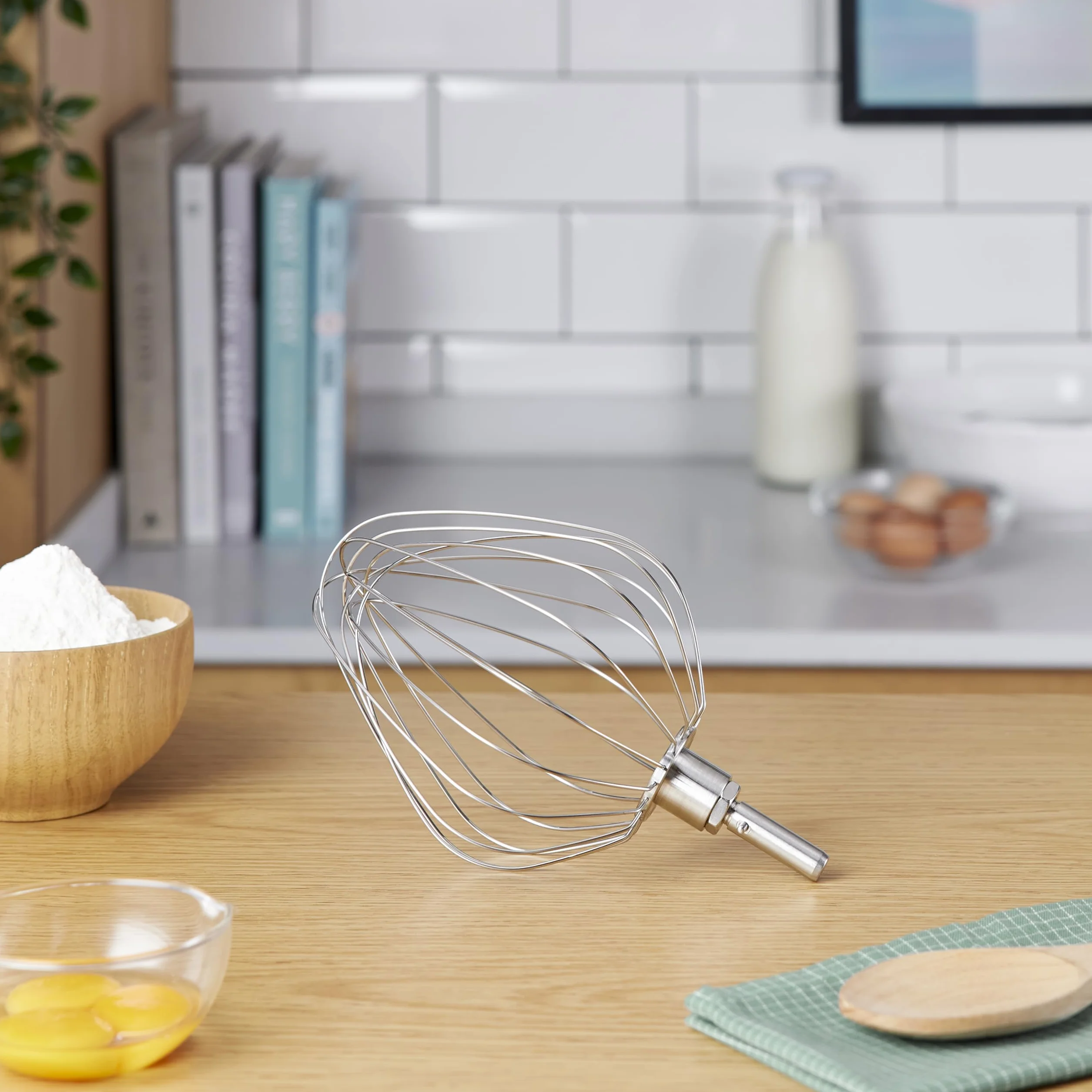 Kenwood Batidor de acero inoxidable KAT71.000SS, accesorio para robot de cocina Kenwood y batidor de globos, apto para todos los procesadores de cocina Chef XL, apto para lavavajillas, plata
