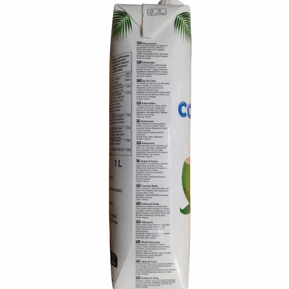 BAMBOO TREE Agua de Coco Multipack 12 x 1 LTR