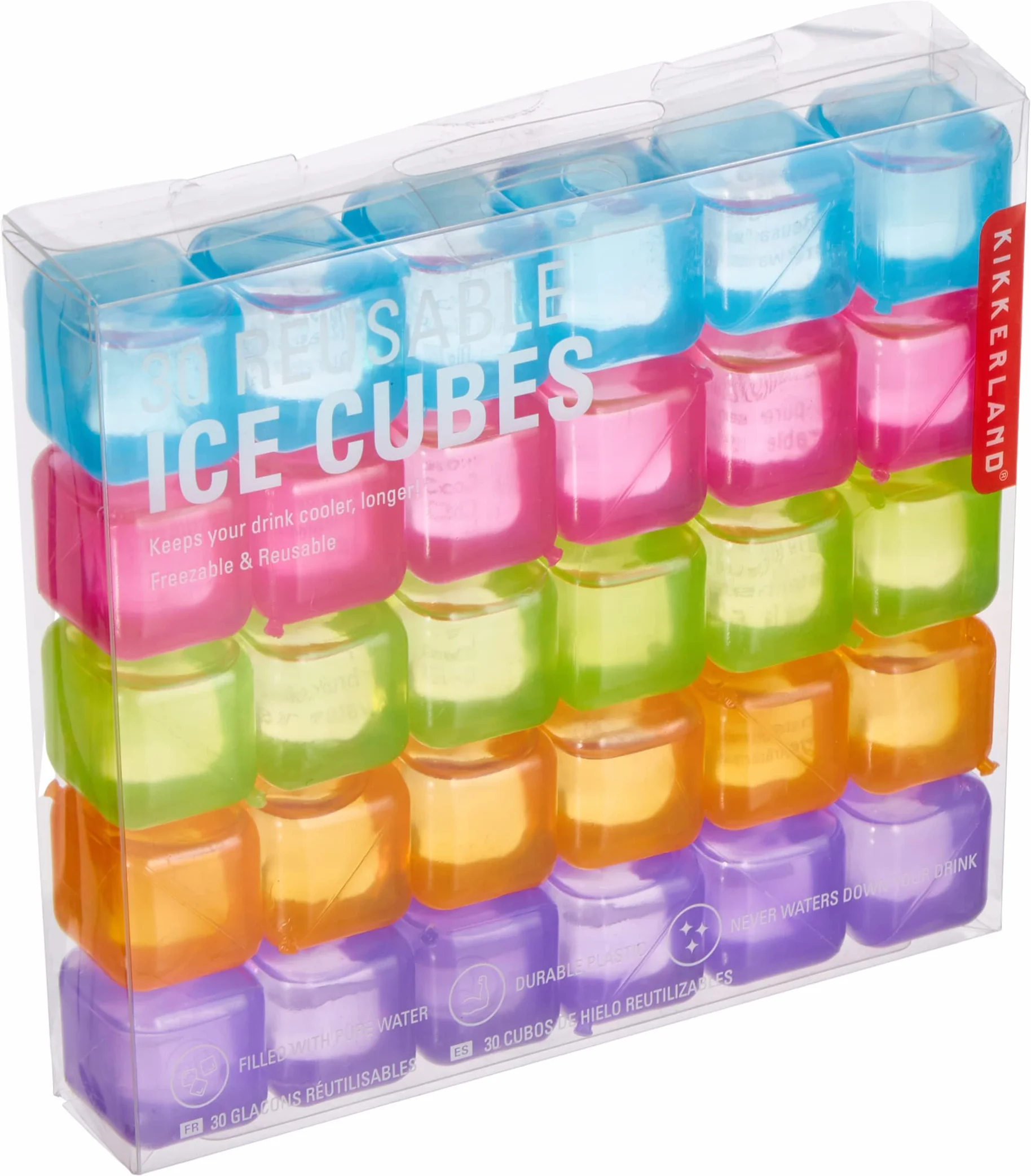 Kikkerland Cubitos de Hielo Plástico Multicolor 16.3 x 2.8 x 13.8 cm