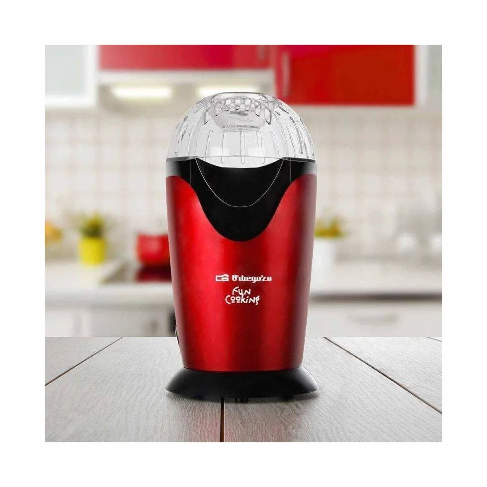 Orbegozo PA 4300 Palomitero portátil sin aceite 1000 W Rojo Metalizado
