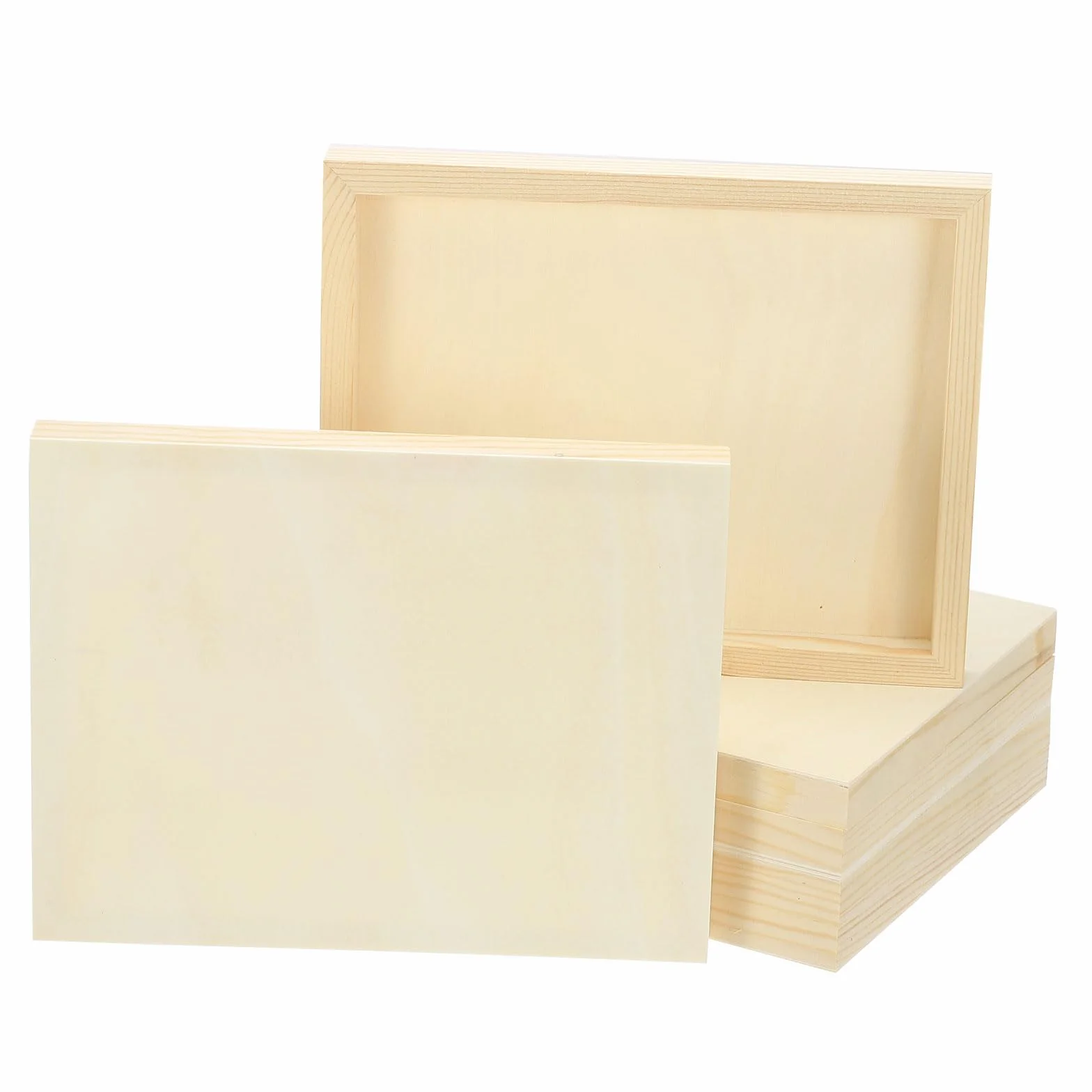 PATIKIL Paneles De Lienzo De Madera 8 X 10 Pulgadas 10 Piezas Marco De Madera Sin Acabado Tablero De Arte Cuadrado Para Manualidades Pintura Al Óleo Acrílicos Vertido DIY