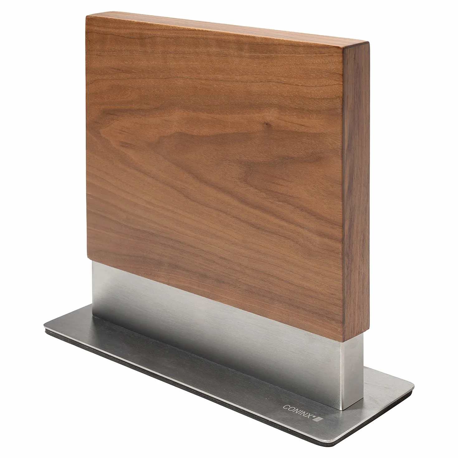 Coninx Bloque Magnético de Cuchillos 28x25.5x10cm | Soporte Cuchillos Cocina con Imán de Neodimio muy fuerte | Porta Cuchillos Cocina | Taco Cuchillos | Portacuchillos | Knife Block | Madera de Nuez