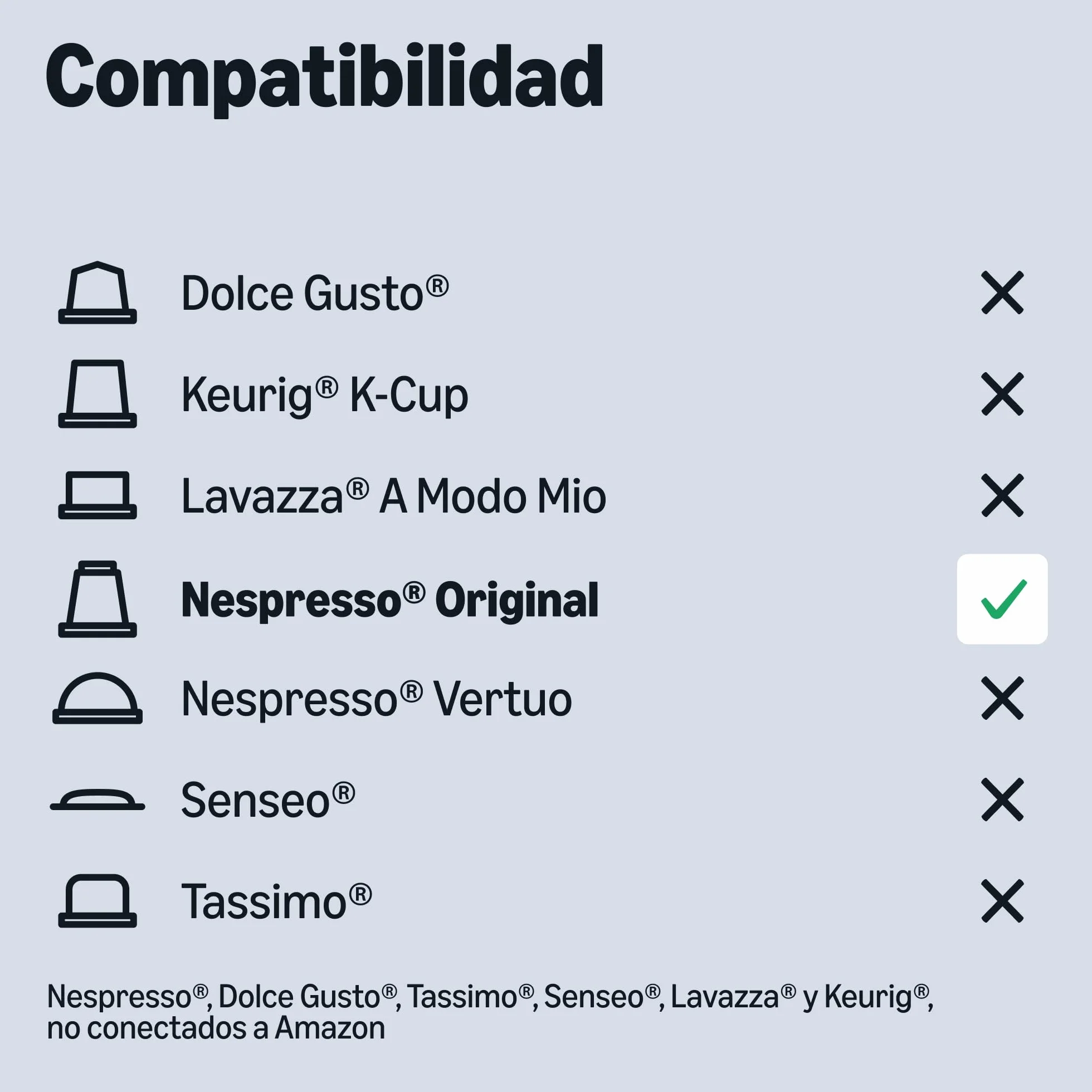 Cápsulas de café Intenso, tueste oscuro, compatibles con Nespresso, 100 unidades, Rainforest Alliance