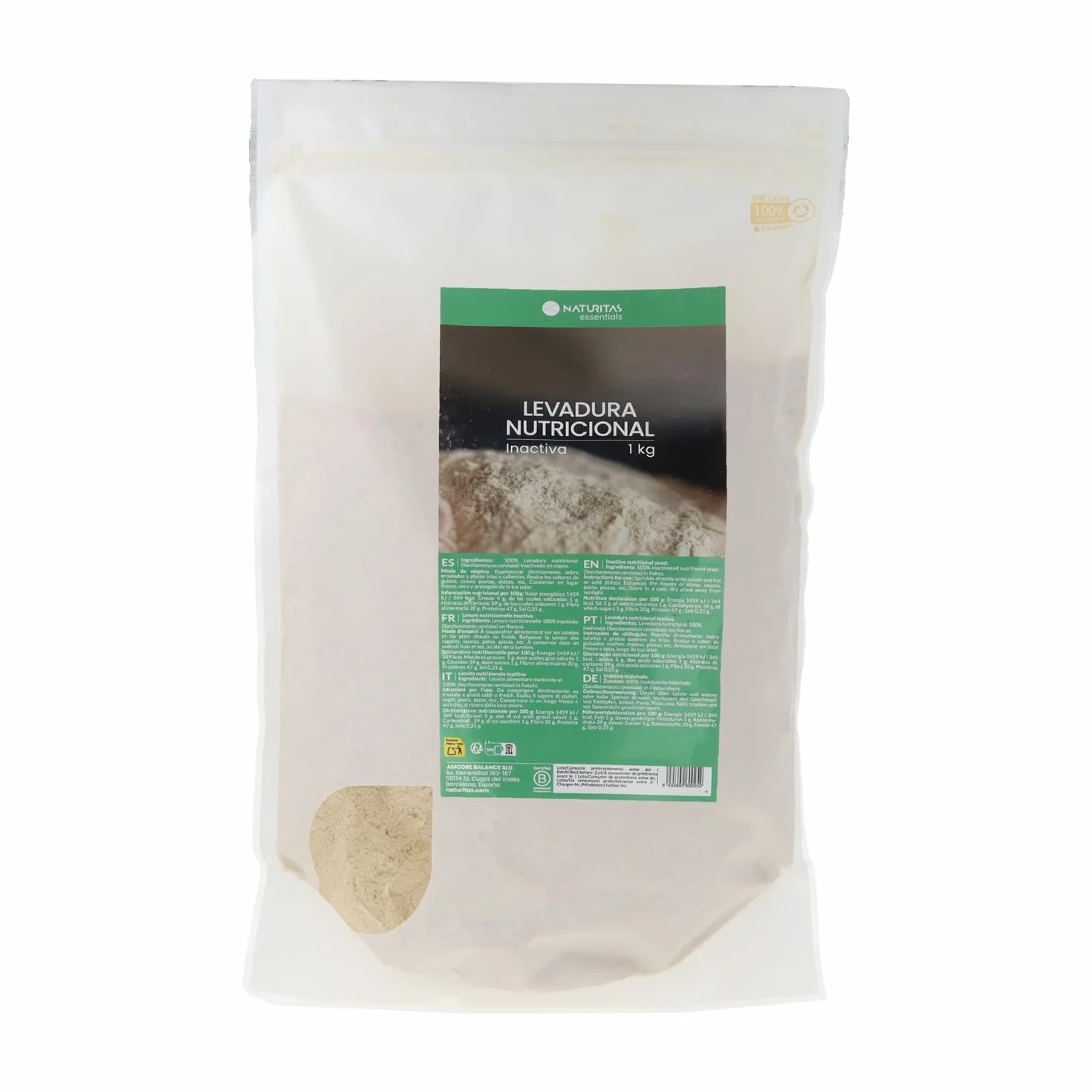 Naturitas Essentials Levadura nutricional inactiva en copos 1 kg