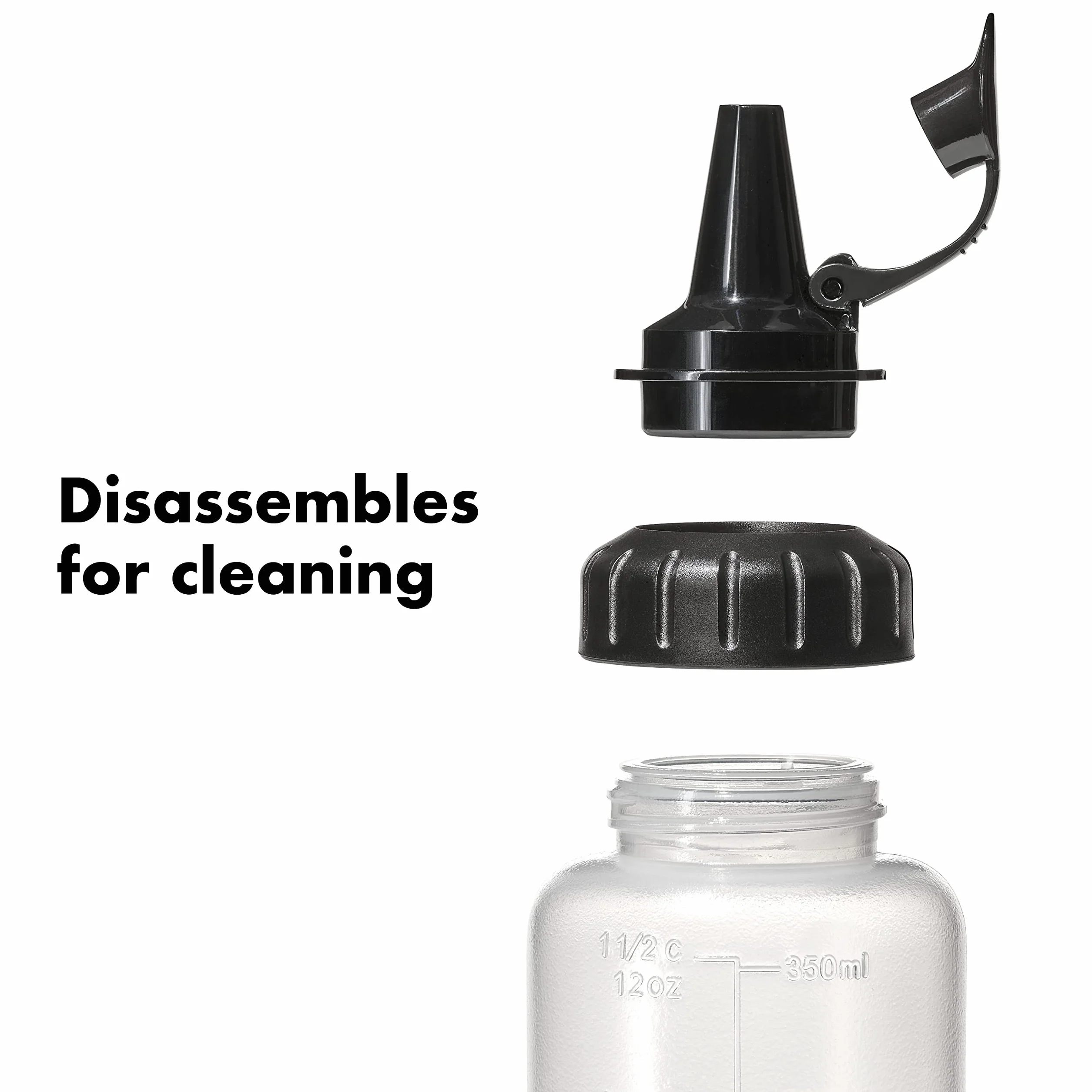 OXO Juego de botellas para exprimir transparente