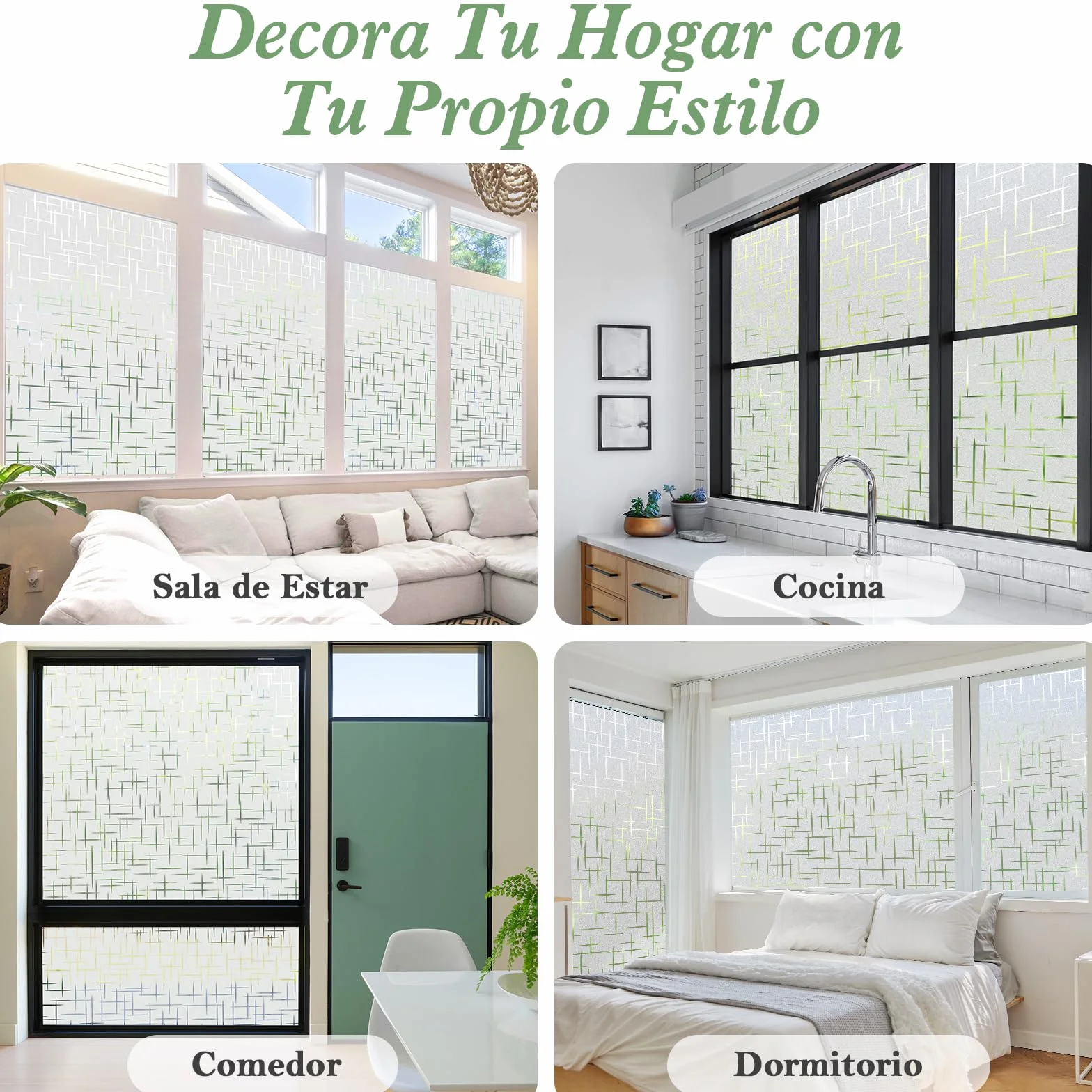 rabbitgoo Vinilos para Ventanas Privacidad, Vinilo Ventana Estatico, Pegatina Anti UV Calor, Lámina Translucido para Ventanas Adhesivo, Vinilo Cristal Reutilizable para Cocina Oficina, 60x200cm
