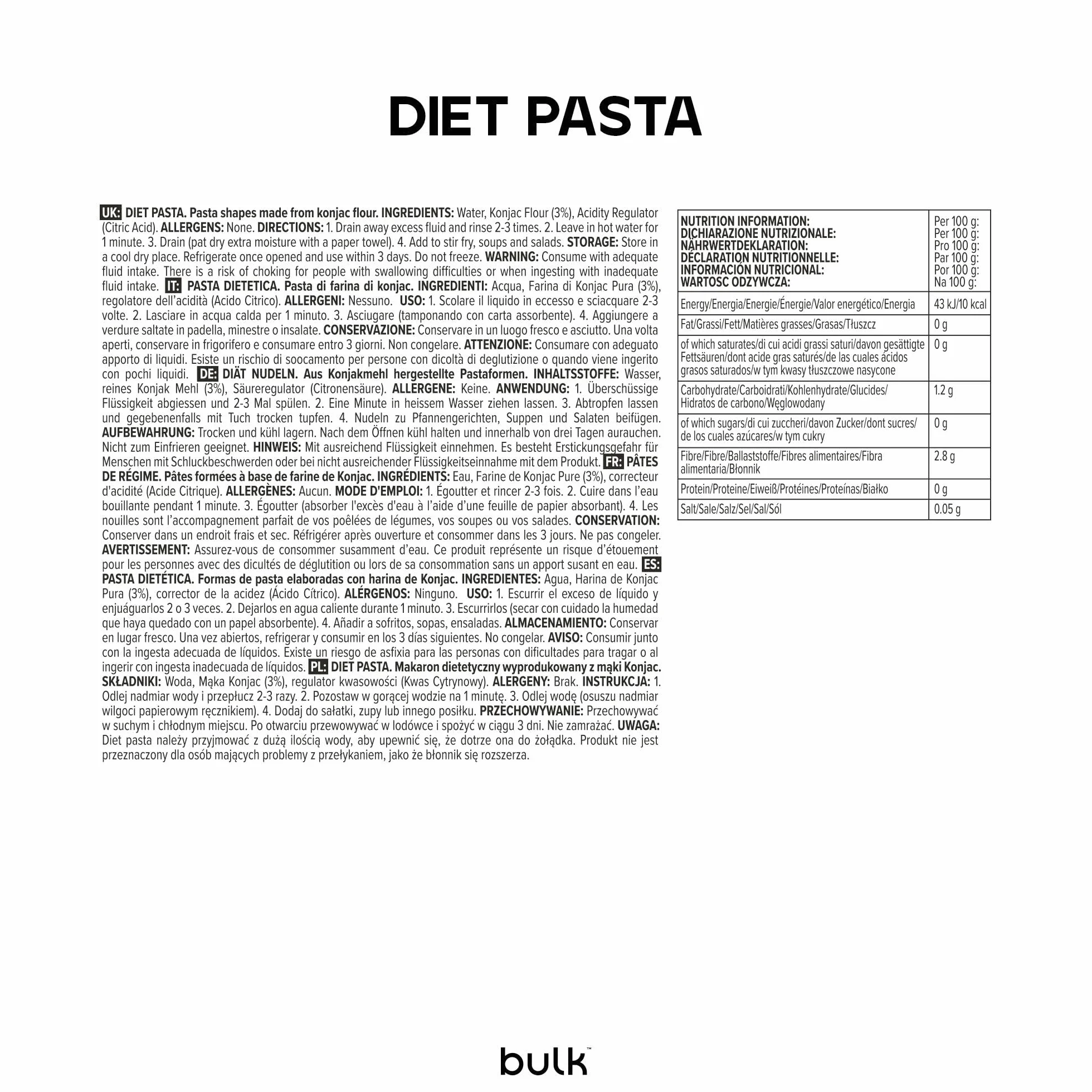 Pasta Konjac 200g Glucomanano Dietética