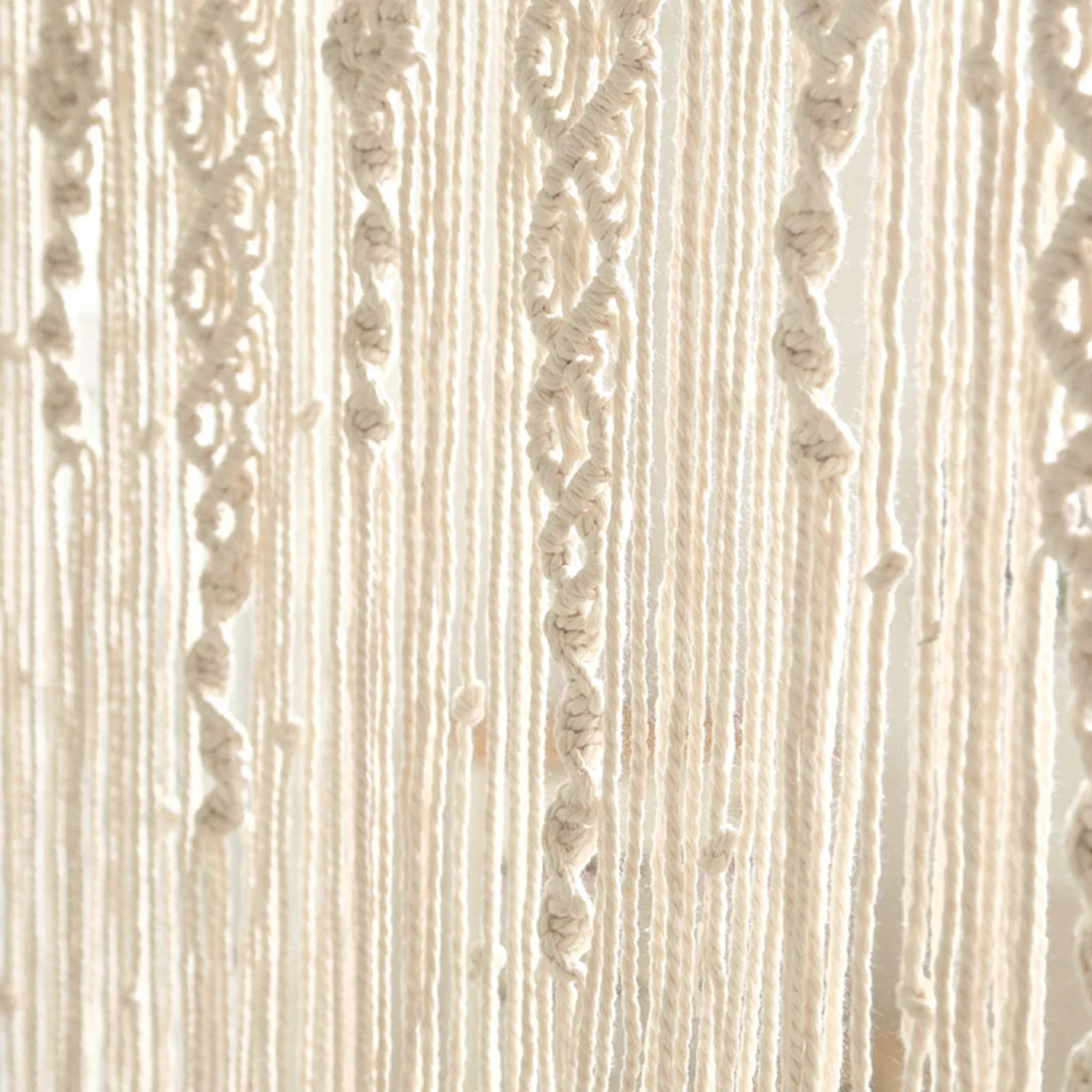 Tapiz de macramé para colgar en la pared, cortina tejida a mano, decoración bohemia