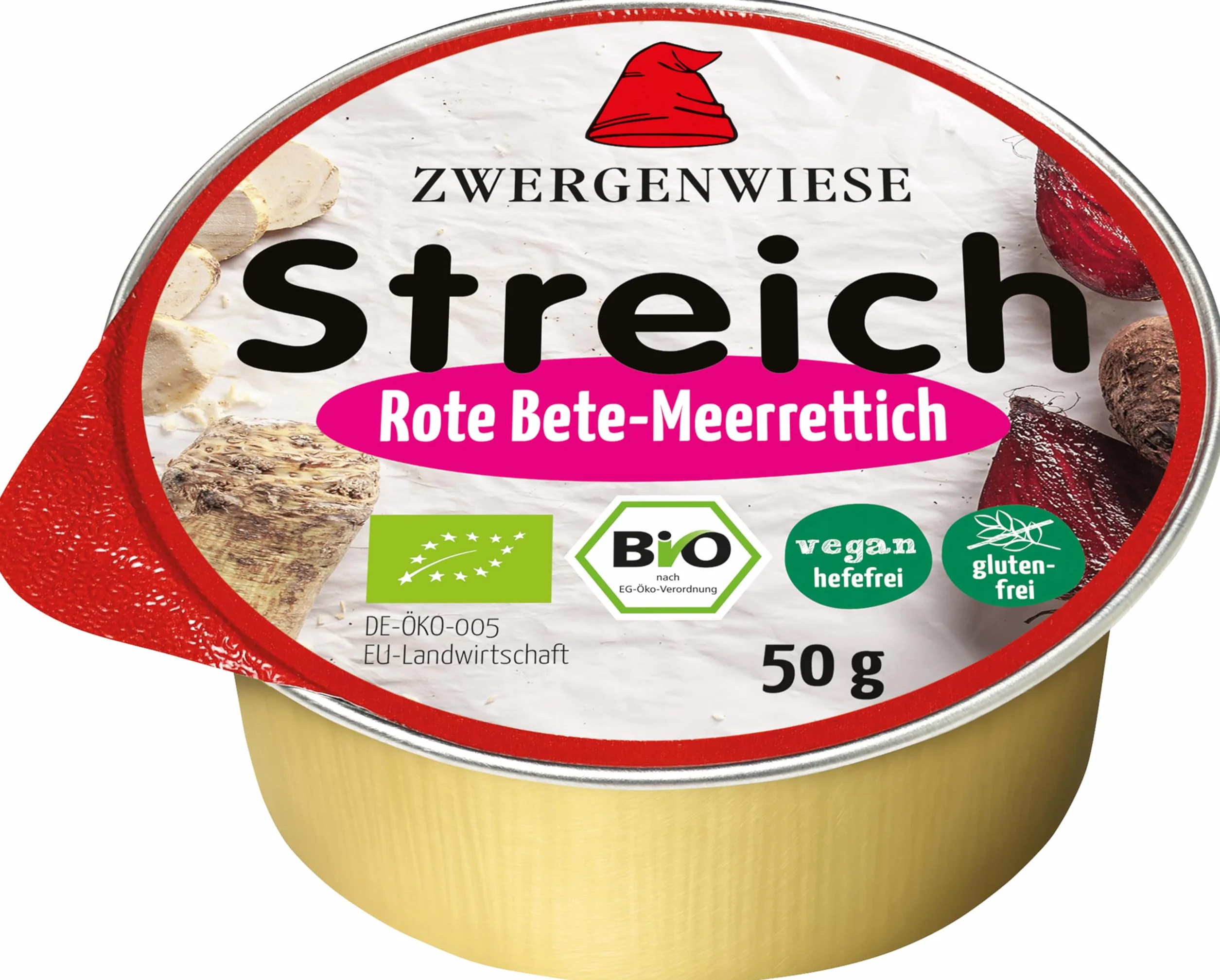 Paté vegano con remolacha y rábano picante 50g BIO Zwergenwiese