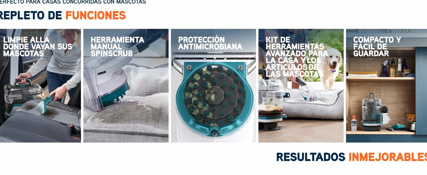 Vax SpotWash Home Duo Diseño para Mascotas Quitamanchas, para Alfombras, Tapicerías, Sofás, Coches, Limpieza de Mascotas de Alto Rendimiento, Secado Rápido, Tanque Mediano