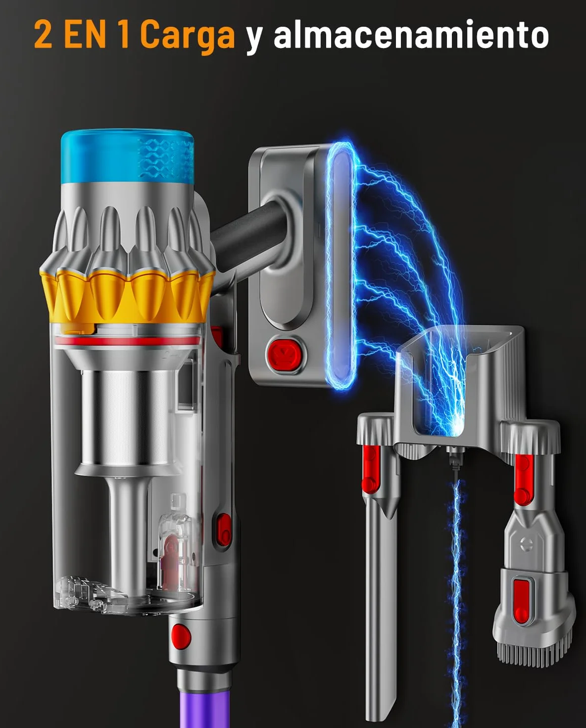 Aspiradora sin Cable 55KPA 650W 70Mins,Escoba Aspiradora sin Cable de 1,8 L, Aspiradora Vertical sin Antienredos/Pantalla LED/Autoportante, Adecuada Para Pelo Demascotas, Alfombras y Suelos de Madera
