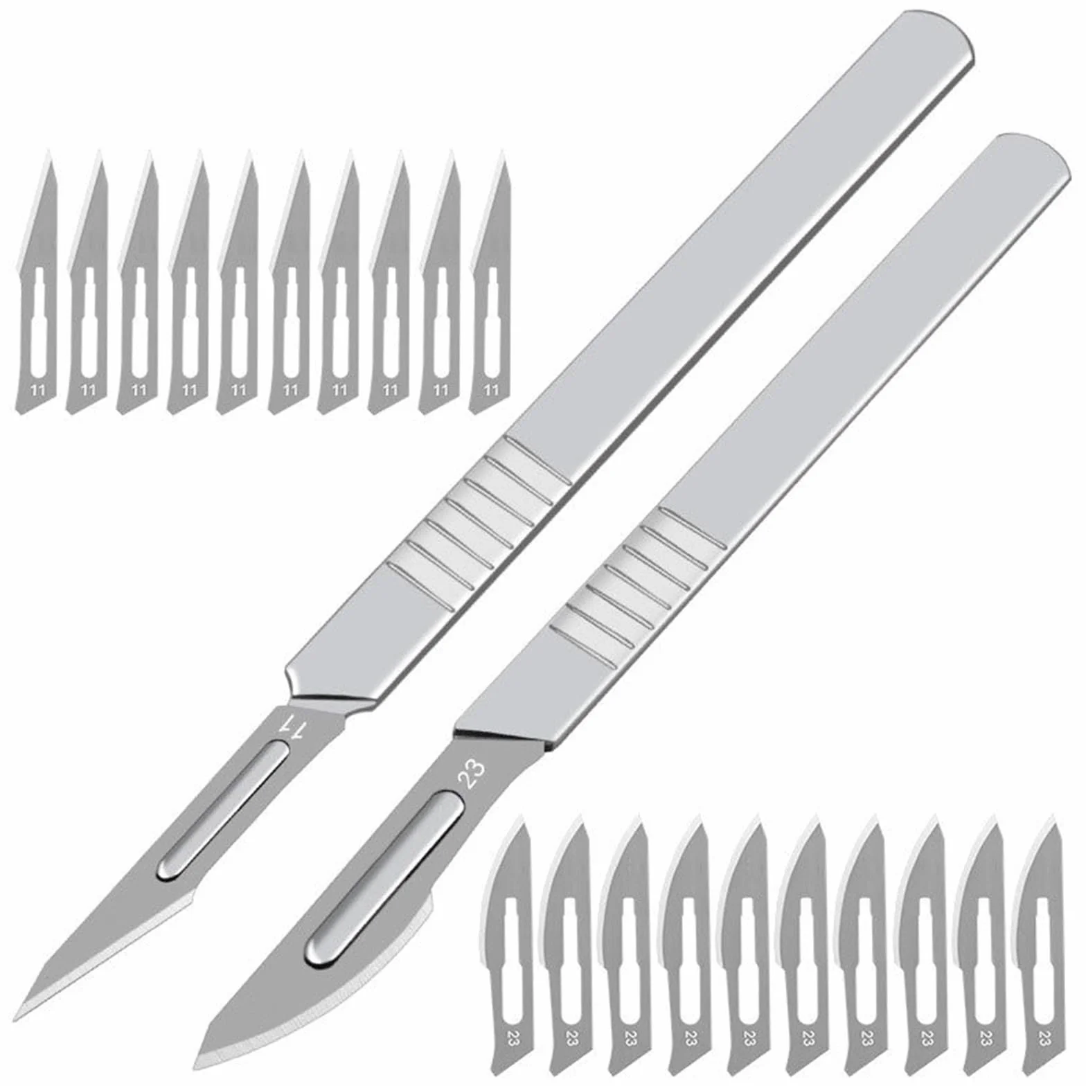 Kiuiom Cuchilla Panadero,Cuchillo para Raspar Pan,Herramienta Corte Pan Mango,Cuchillo para Masa con 20 Cuchillas de Afeitar para Pan Masa Hornear Cocina Bricolaje Acero Corte de Pan,2+20 pcs