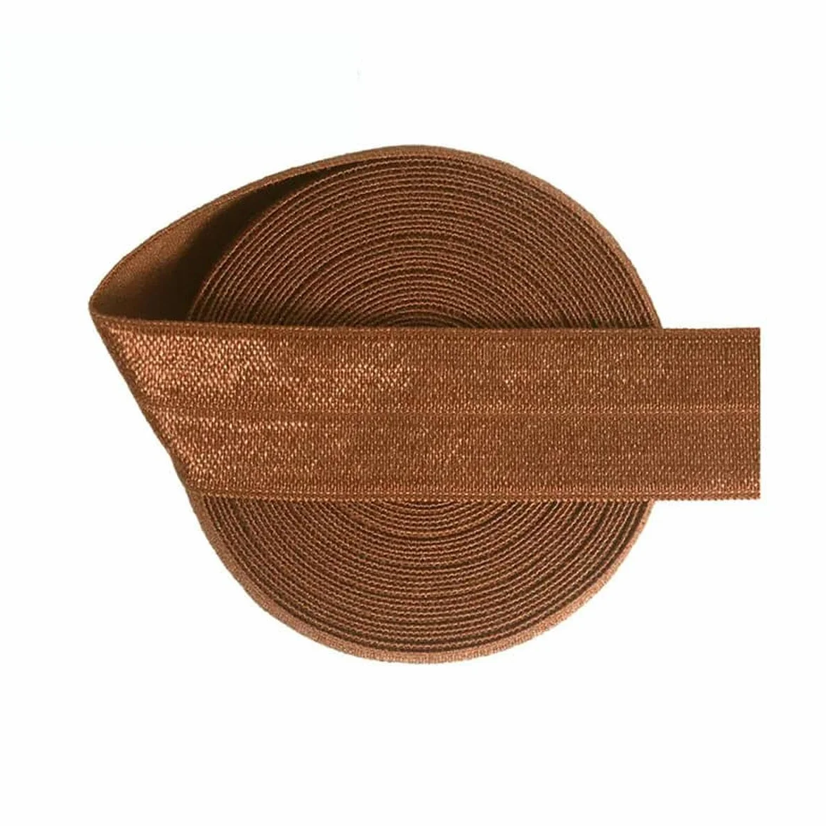 50 100 yardas por rollo de 3/4 "20 mm sólido brillante pliegue elástico Spandex banda de satén diadema vestido costura adorno de encaje - capuchino - 100 yardas