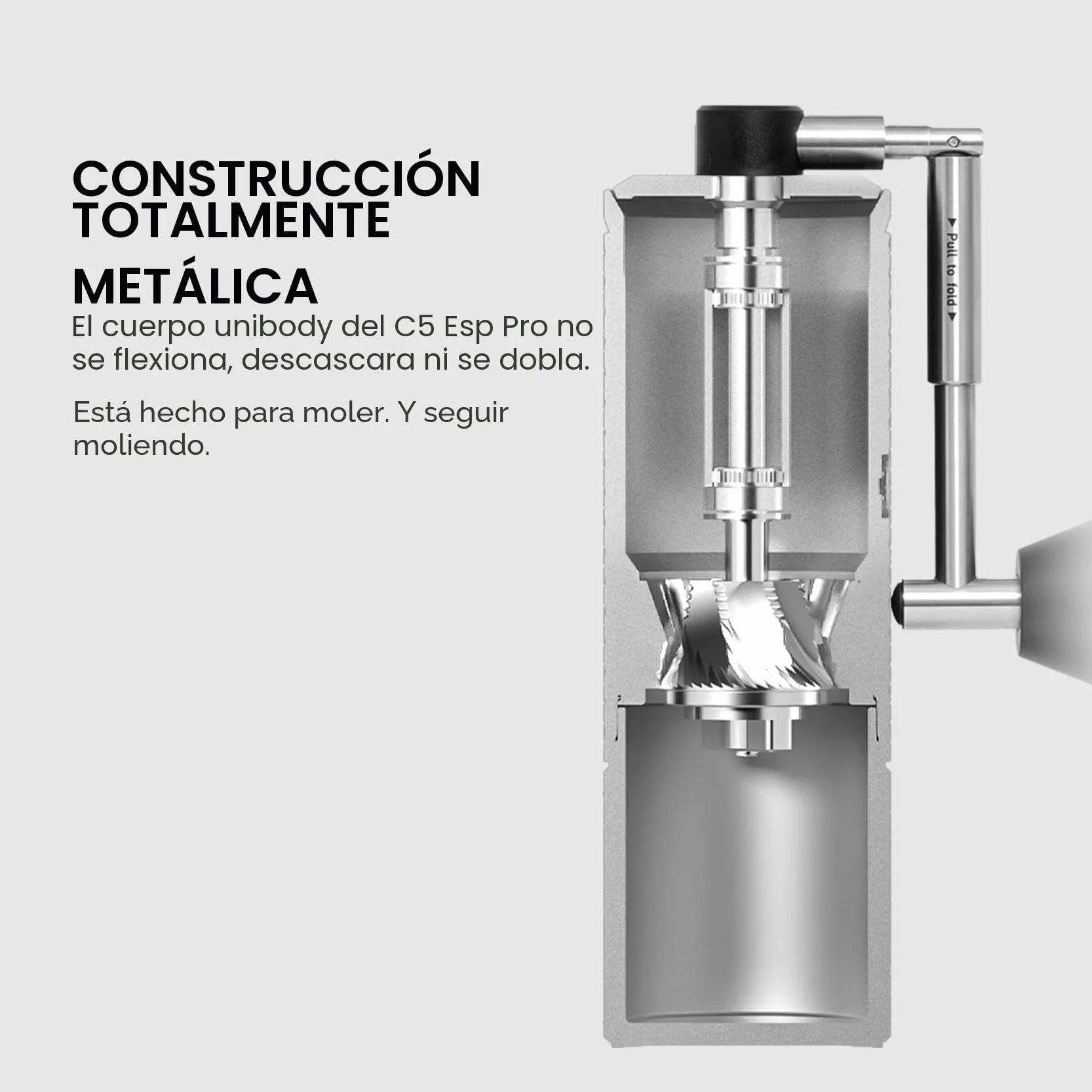 TIMEMORE C5 ESP Pro Molinillo de Café Manual con Fresa Cónica S2C-042-III, Ajuste de Precisión de 0,015mm, Molinillo de Café Manual Portátil Todo-Metal para Espresso/Prensa Francesa/Método de Vertido