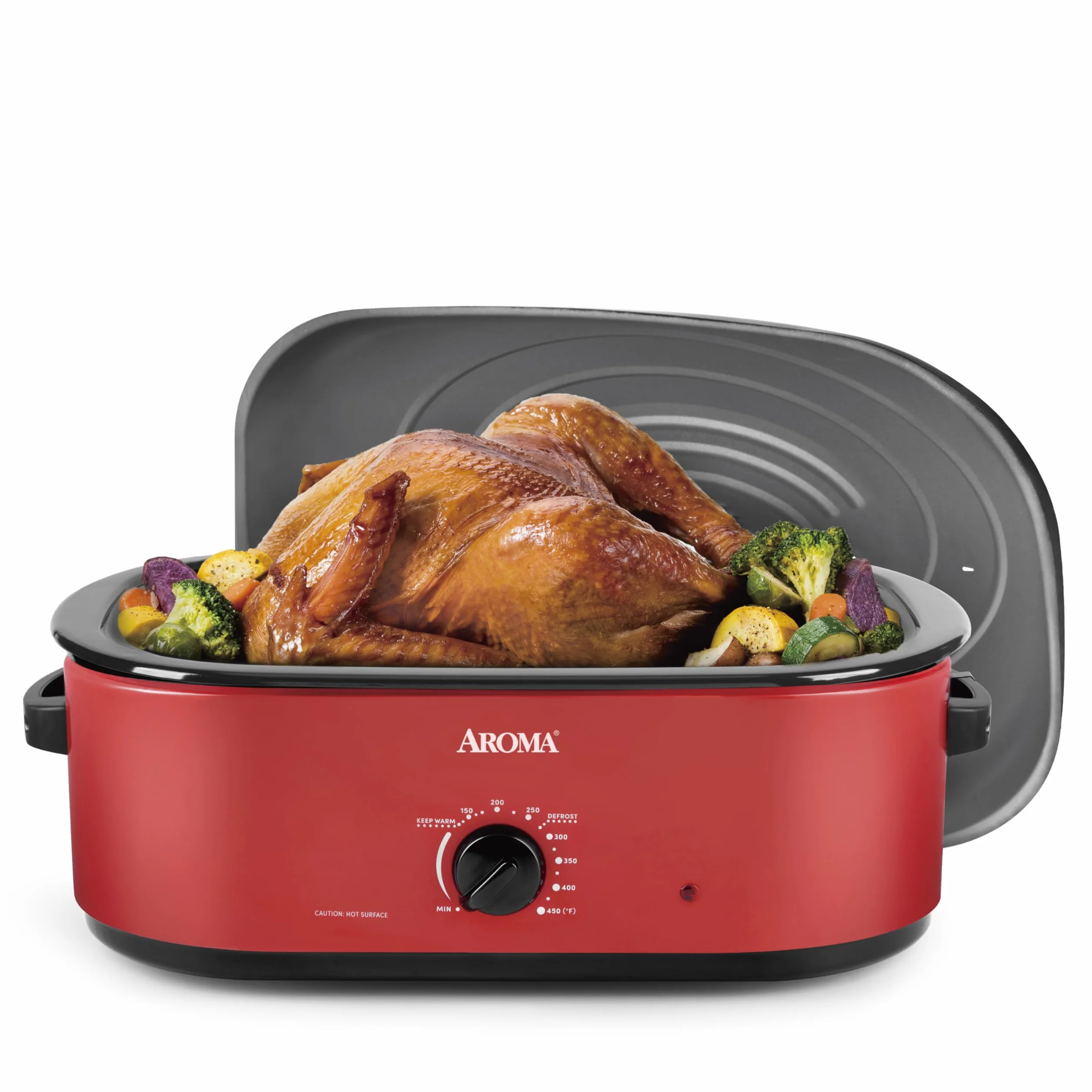 AROMA Horno tostador de 18 cuartos rojo
