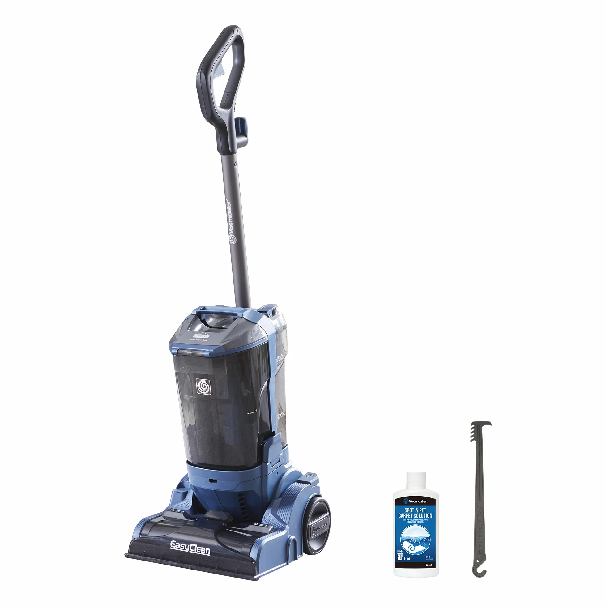 Vacmaster Limpiador de alfombras con doble rodillo de cepillo 17kpa, gran superficie de limpieza – ideal para alfombras, escaleras, tapicería y pelo de mascotas | Secado rápido, dep