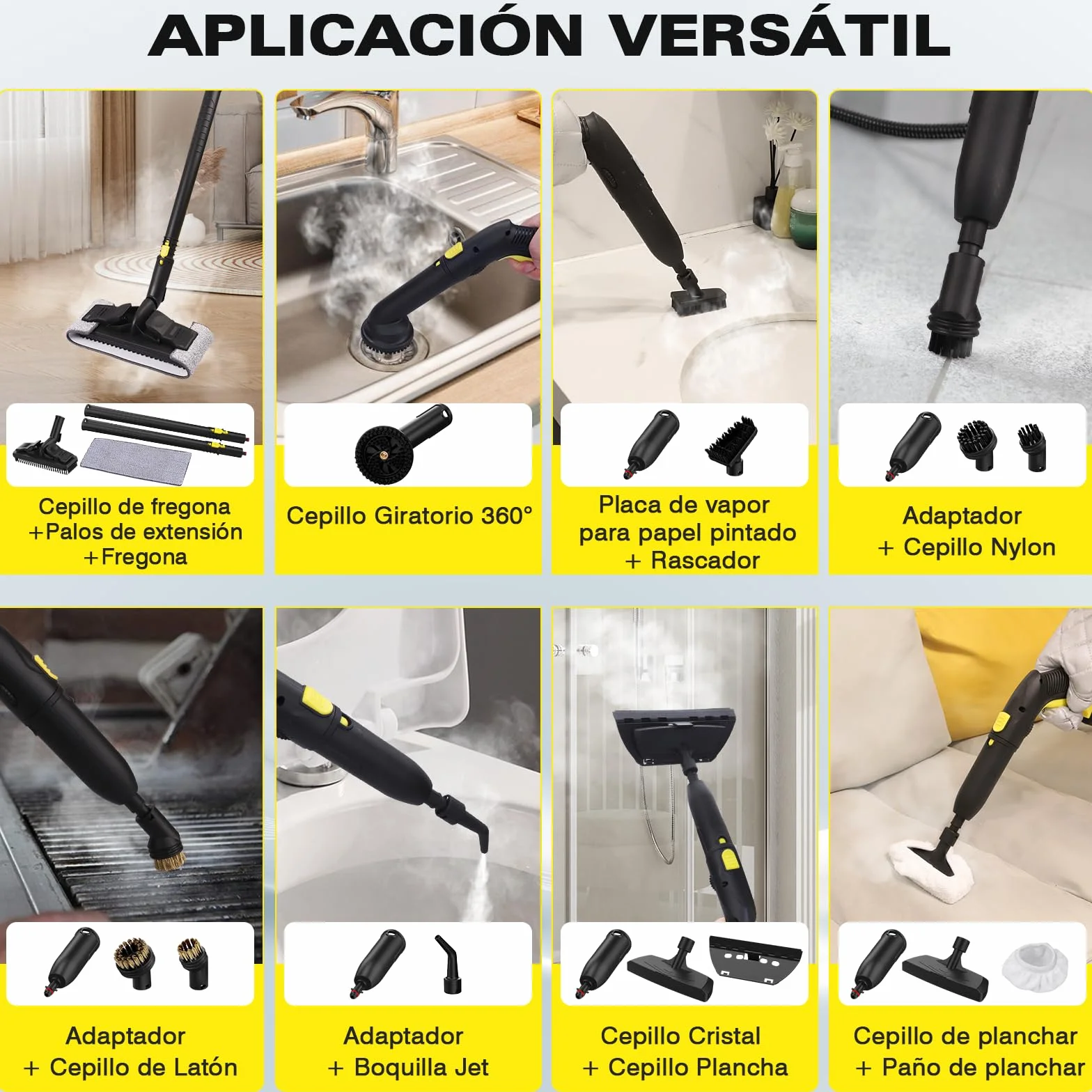 TVD Limpiador de vapor para muebles tapizados 5 m cable