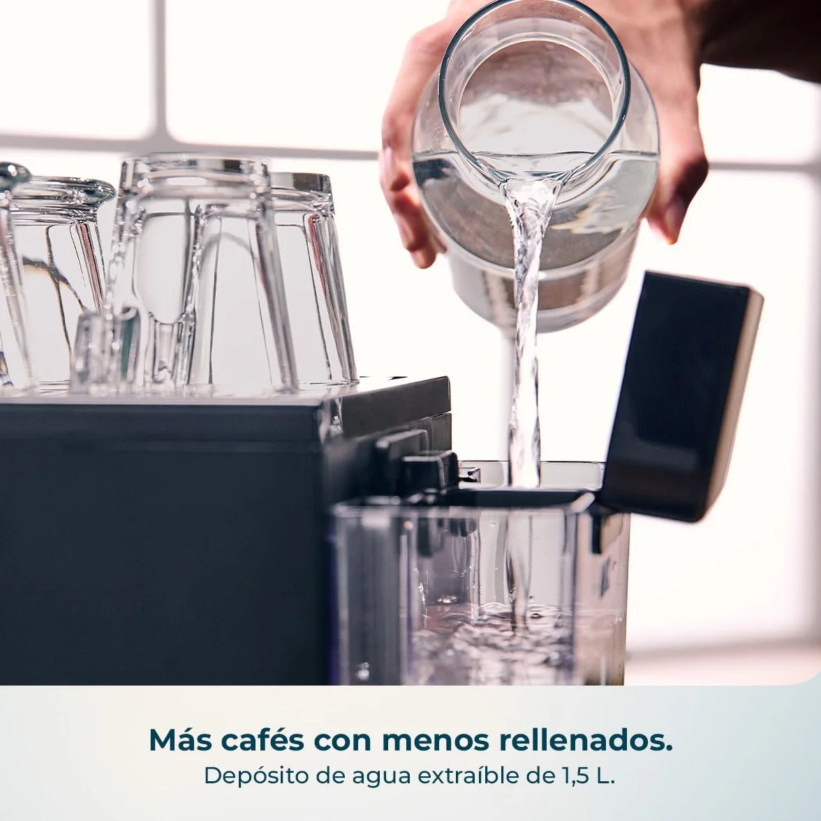 Cecotec Cafetera Express Semiautomáticas Power Espresso 20 ColdBrew Latte. 1350W, 20 Bares, Frío, Templado o Caliente, Pantalla Táctil, 1.5L Depósito Agua y 500ml Leche, Calientatazas, Doble Brazo
