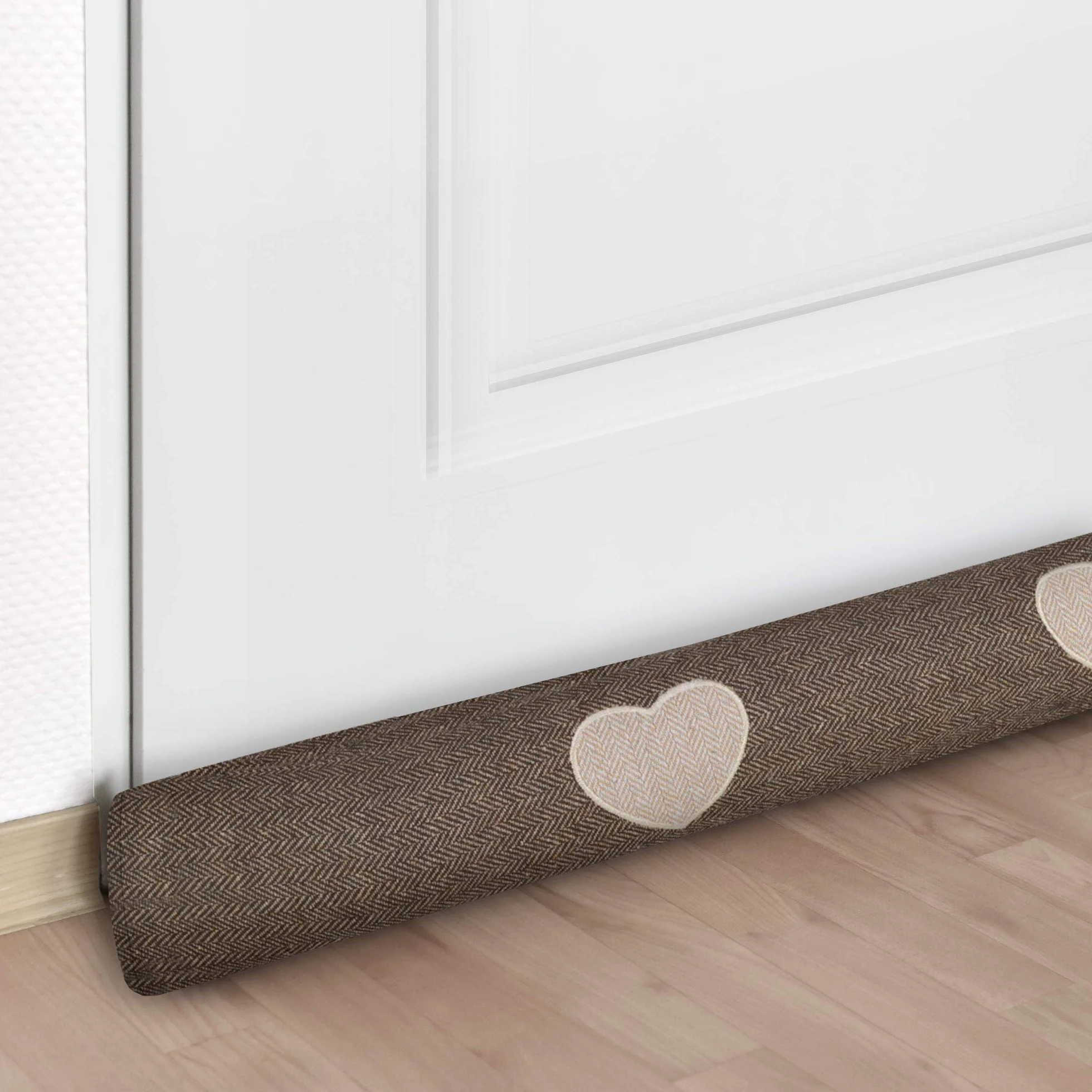 Burlete Puerta 90 cm Marrón Cortavientos Aislante Cojín Protección Frío Corrientes Aire 1 Kilo Decorativo