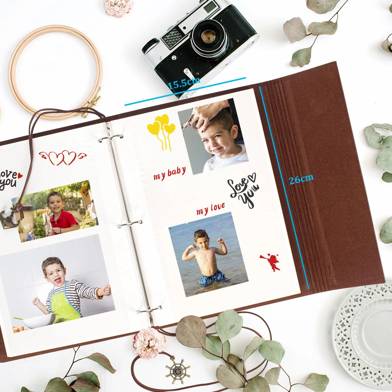 30pcs Página Suplementaria para AIOR Cuero Album Fotos Autoadhesivo