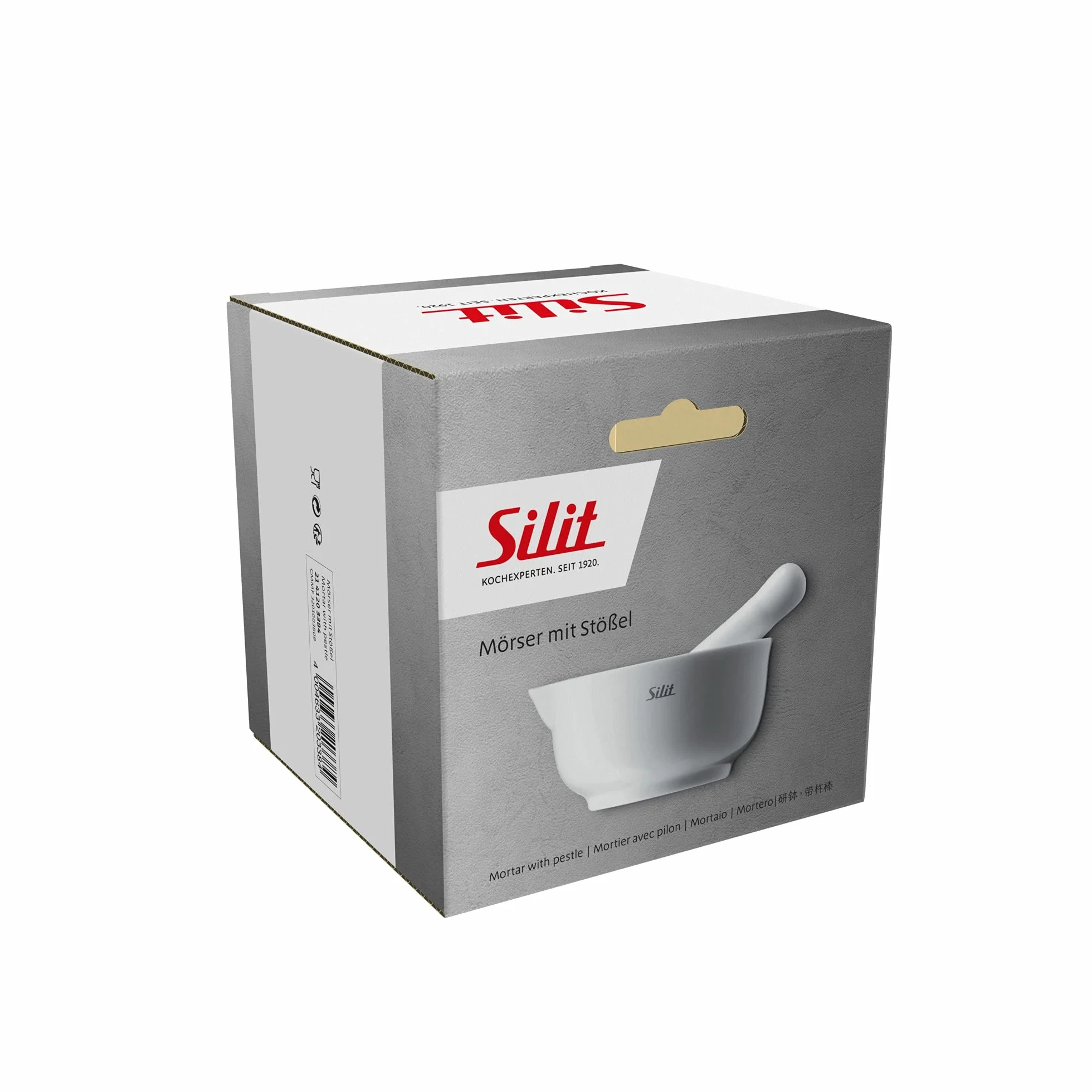 Silit - Mortero de Porcelana (Ø 10 cm), Color Blanco