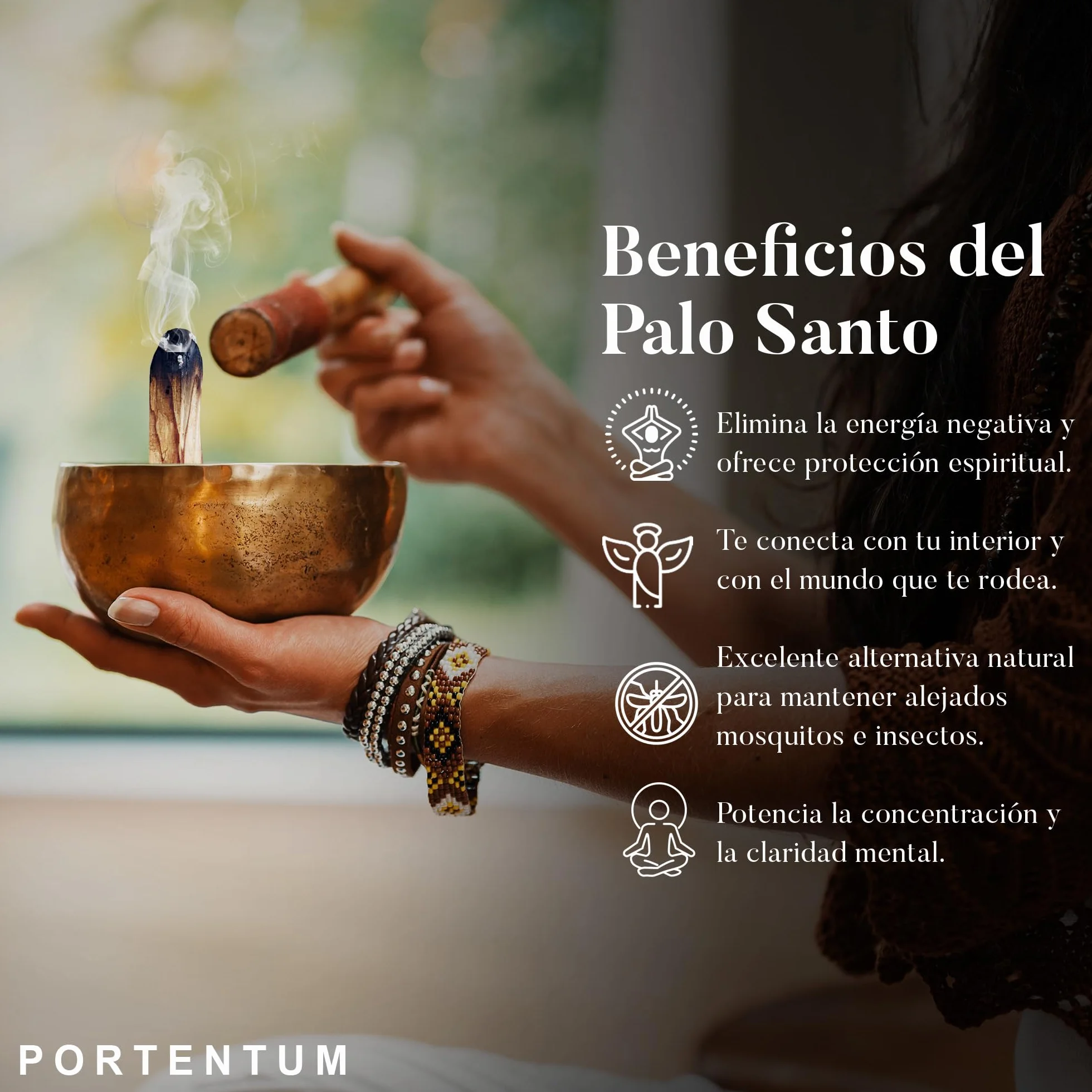 PORTENTUM Palo Santo Natural XL 100 gr Origen Perú Madera Sagrada do Quemar