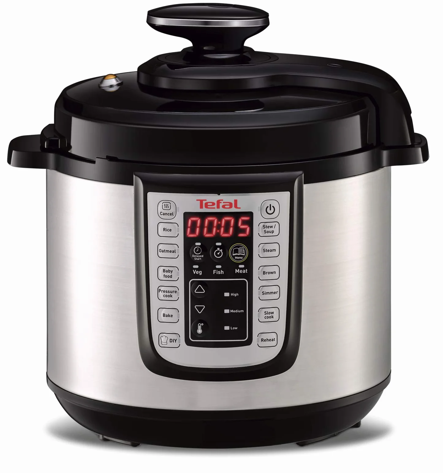 TEFAL CY505E10 Fast+Delicious Multicuiseur, 25 programmes, Cuisson pression, Technologie de pression securisee, Jusqua 6 personn