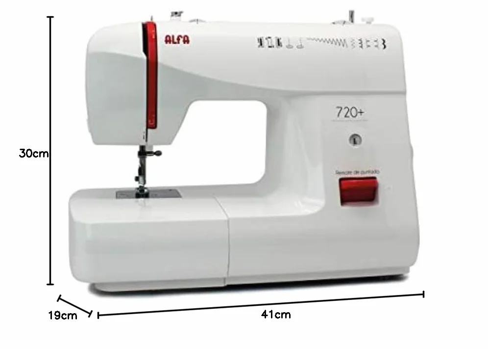 ALFA 720+ Máquina de Coser, Compuesto, Blanco, 30x19x41 cm
