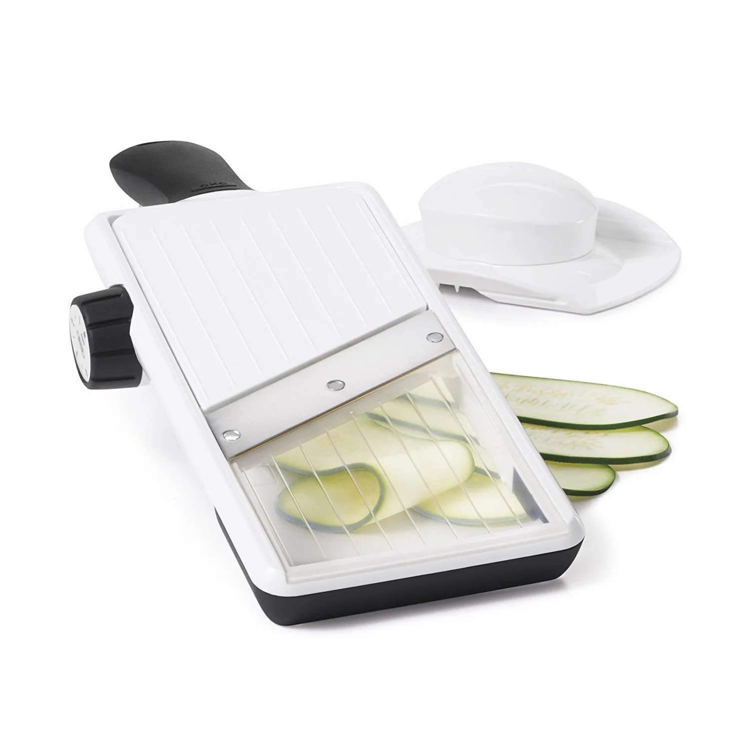 OXO Rebanadora de mandolina de mano ajustable - Blanco
