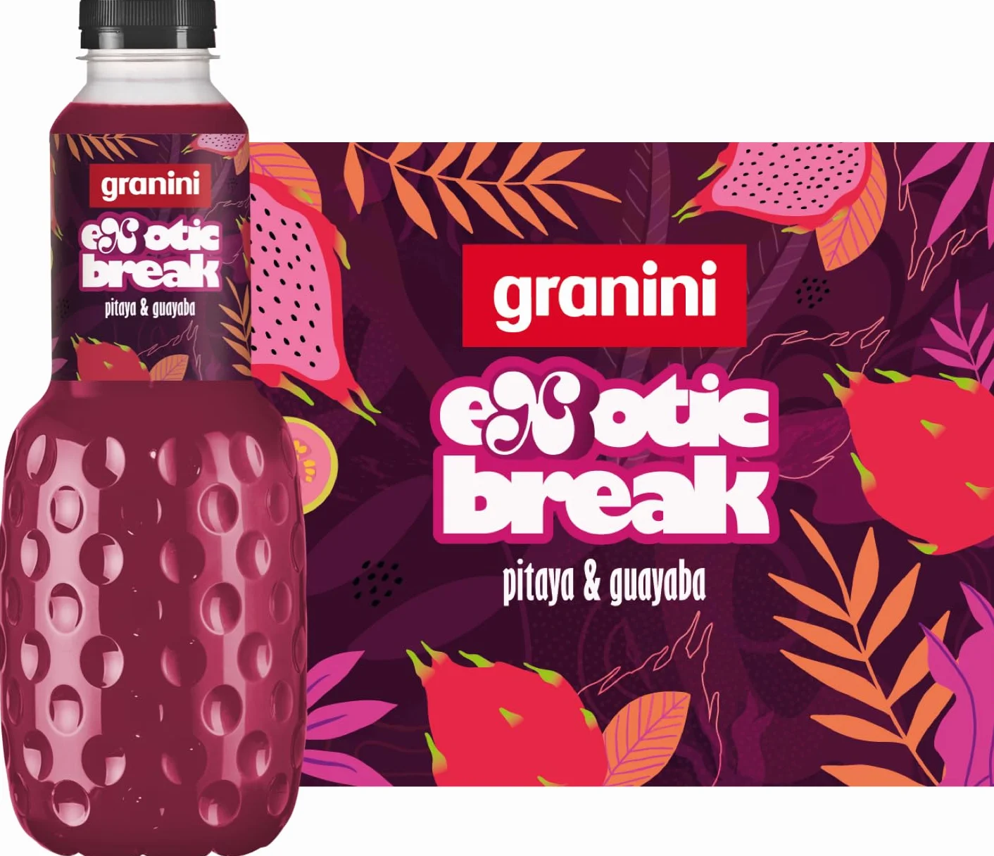 Granini Exotic Break Bebida de Pitaya y Guayaba con Zumo de Remolacha 1L