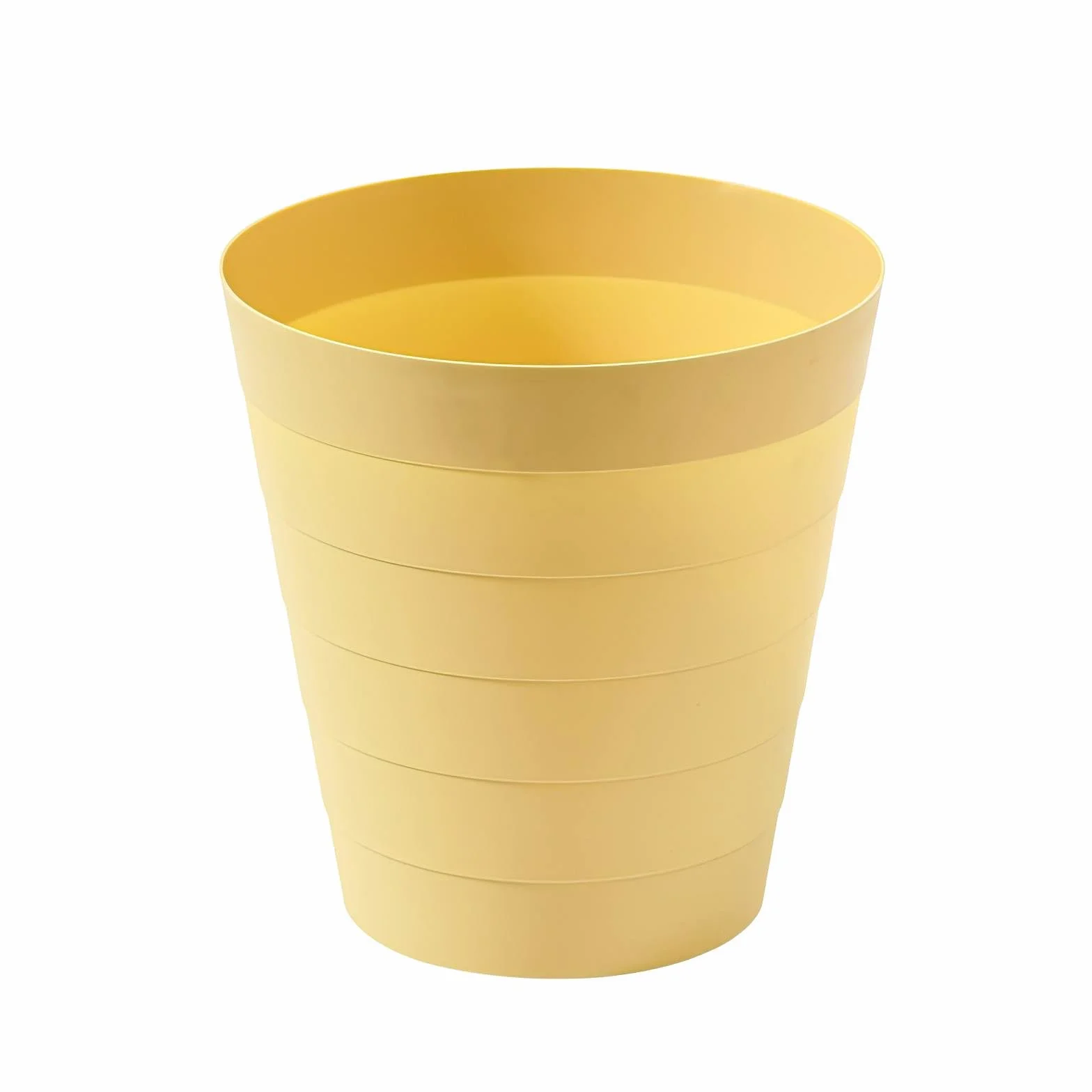 Papelera 6105 Cubo de basura Cubo de residuos Papelera de plástico ideal para habitación infantil, oficina, cocina, altura 25 cm, 9 l, color amarillo pastel