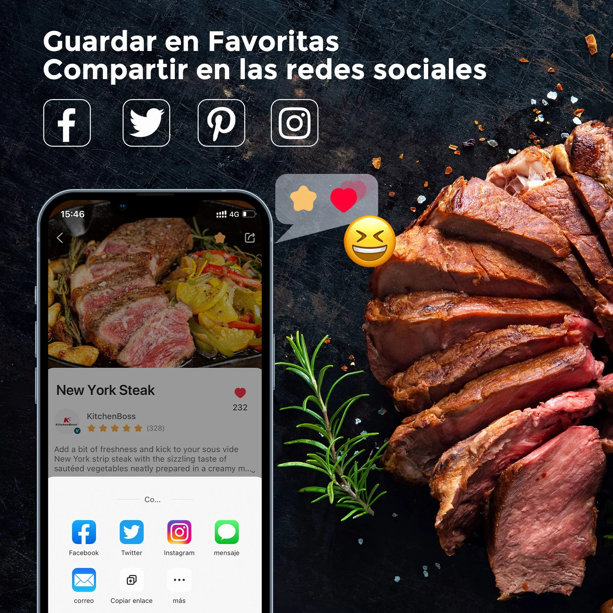 KitchenBoss Wifi Roner Cocina Baja Temperatura: G330 WLAN Sous Vide Roner, 1100W,Inmersión a Prueba de Agua IPX7 Circuladores Control de APP y Temperatura de Precisión TFT táctil Muy tranquilo