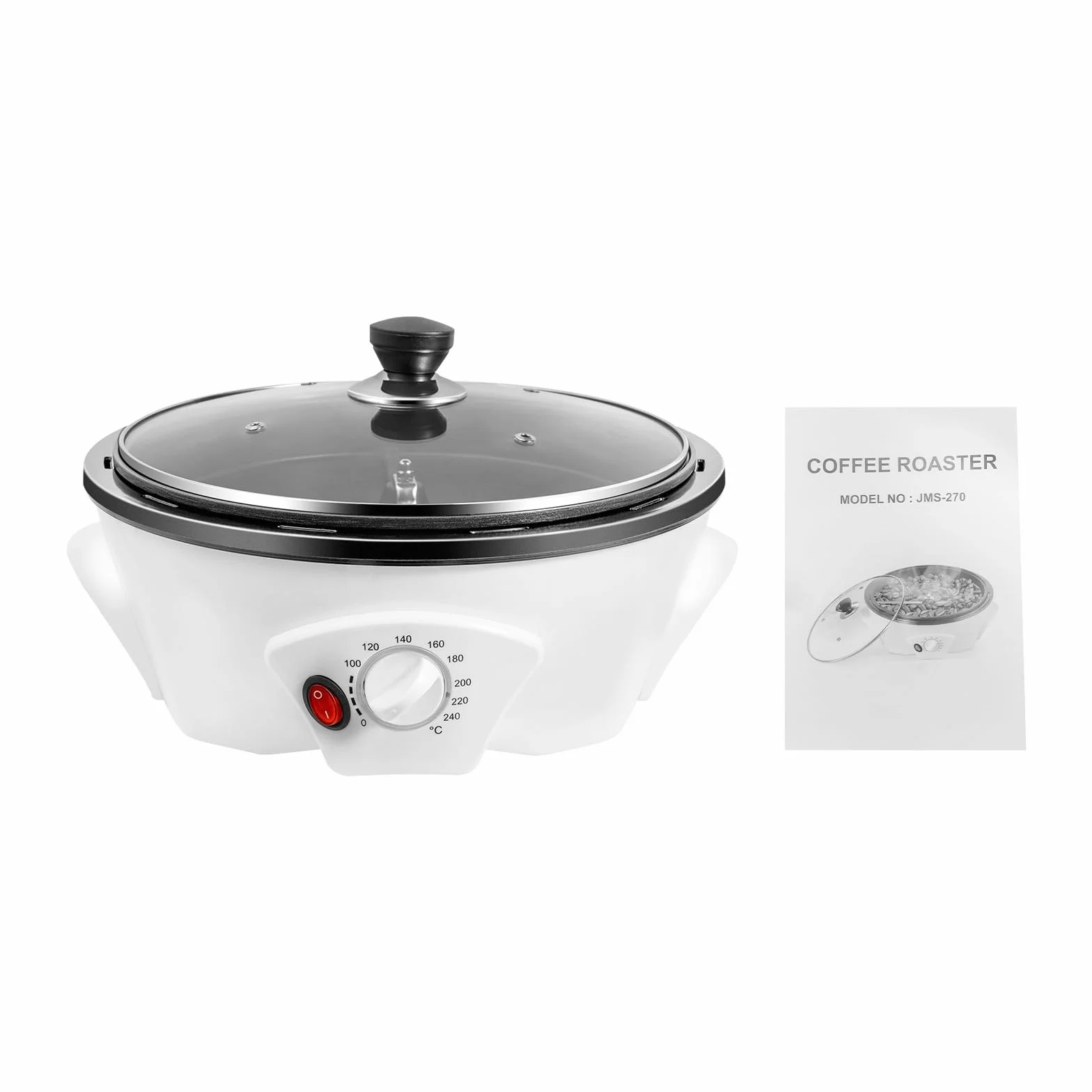 Tostador de café eléctrico 1500g 0-240°C temperatura ajustable tambor rotatorio