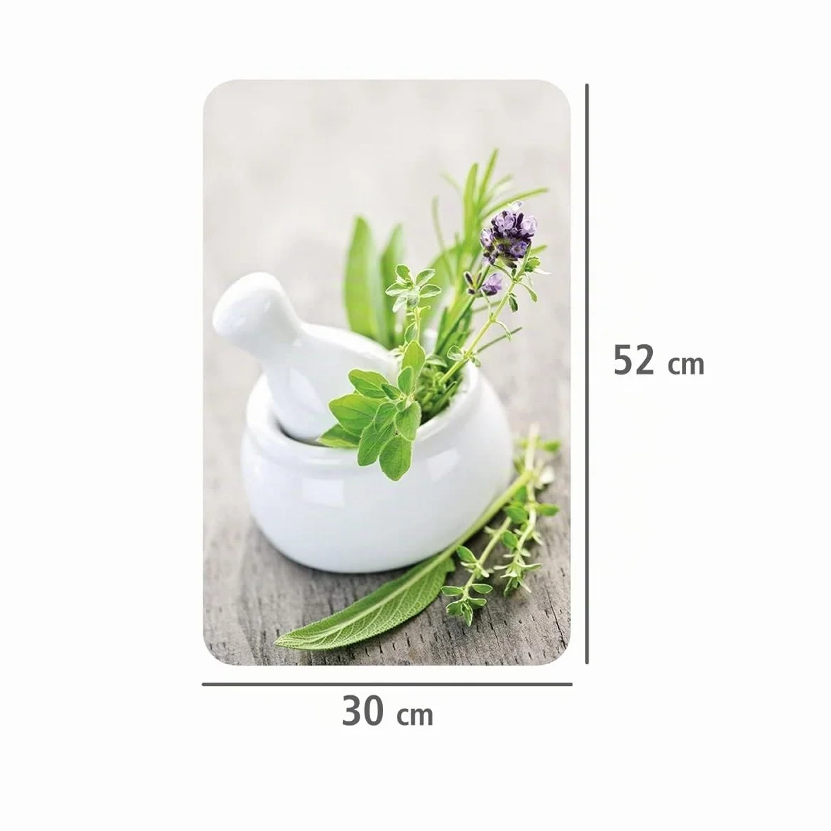 WENKO Placas protectoras cocina Mod Jardín de hierbas ajustable altura vidrio 30x52 cm juego 2