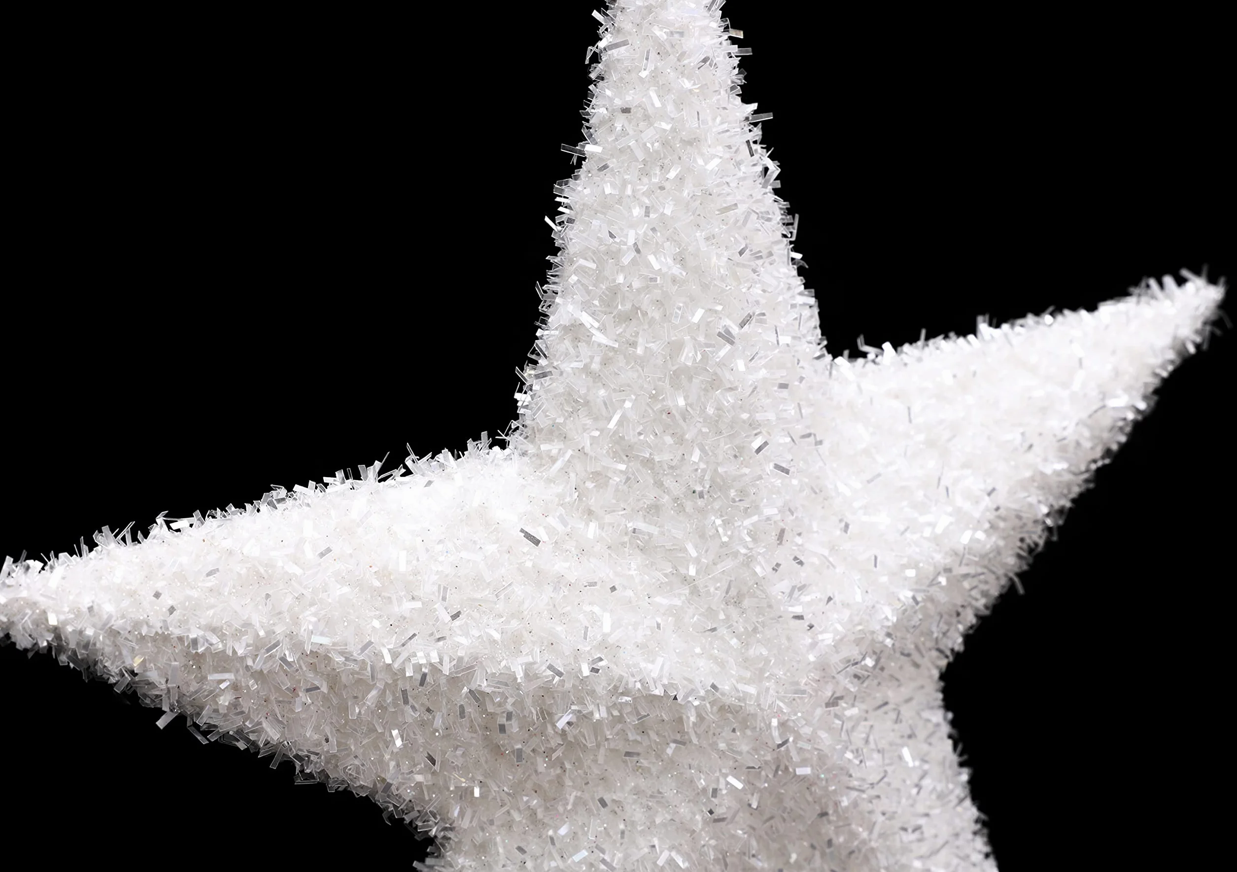 Christmas Concepts® Estrella de árbol Brillante 28 cm - Decoración navideña Lujosa (Blanca)