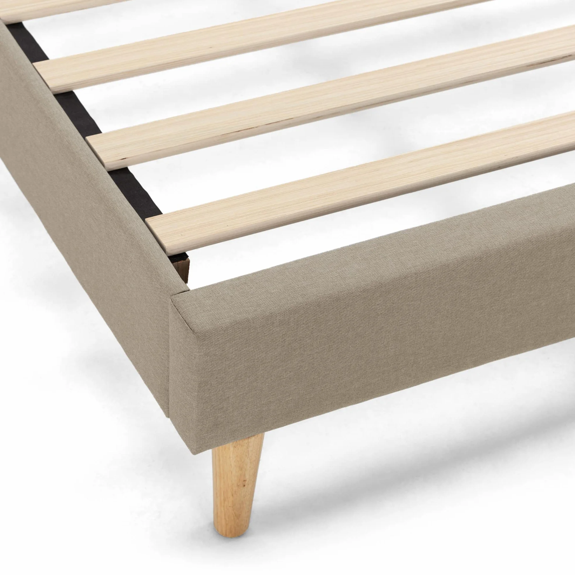 HOMN LIVING Somier Tapizado Aura 160x200 cm Beige 30 cm