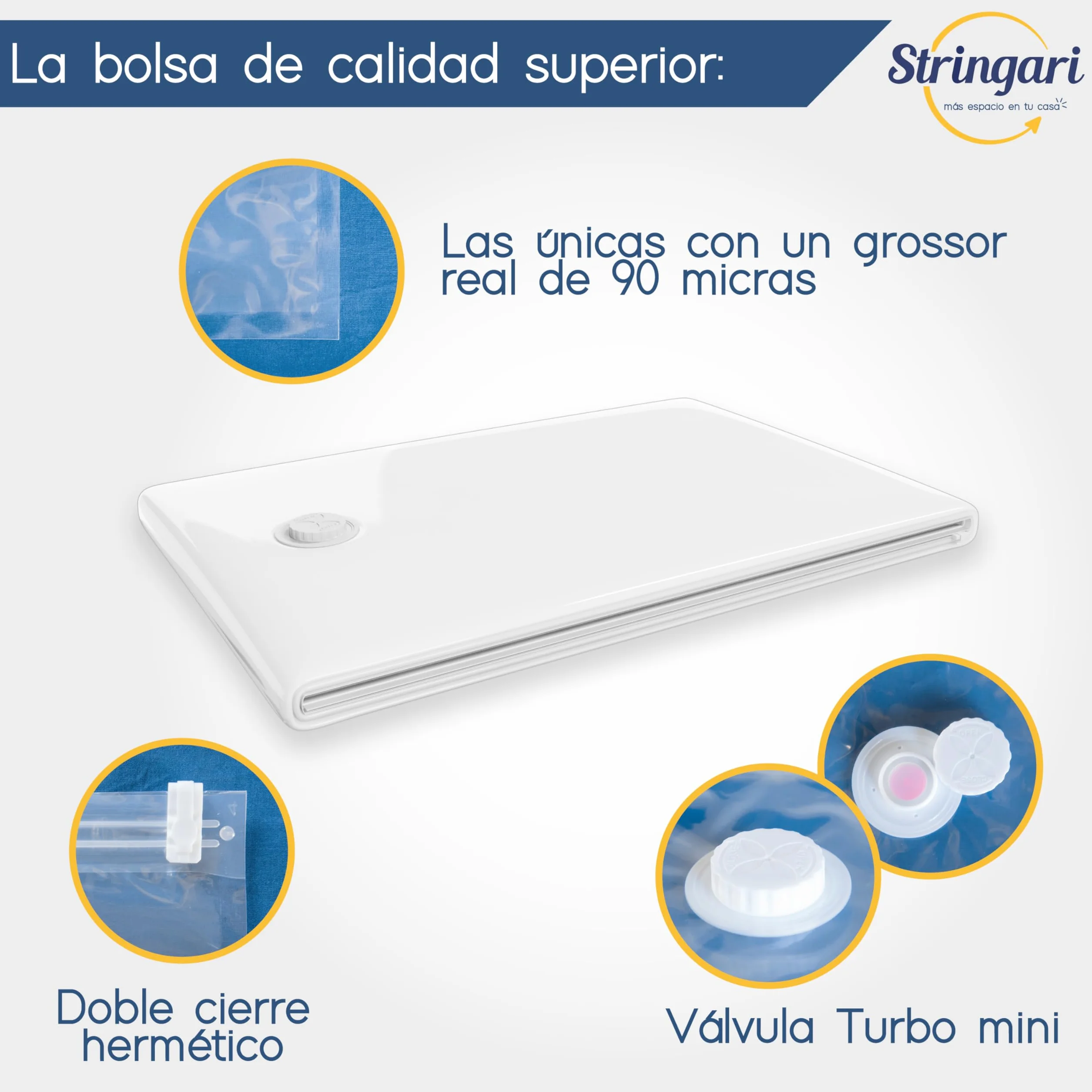 Stringari Bolsas al Vacio Ropa paquete de 6 piezas S 60x40