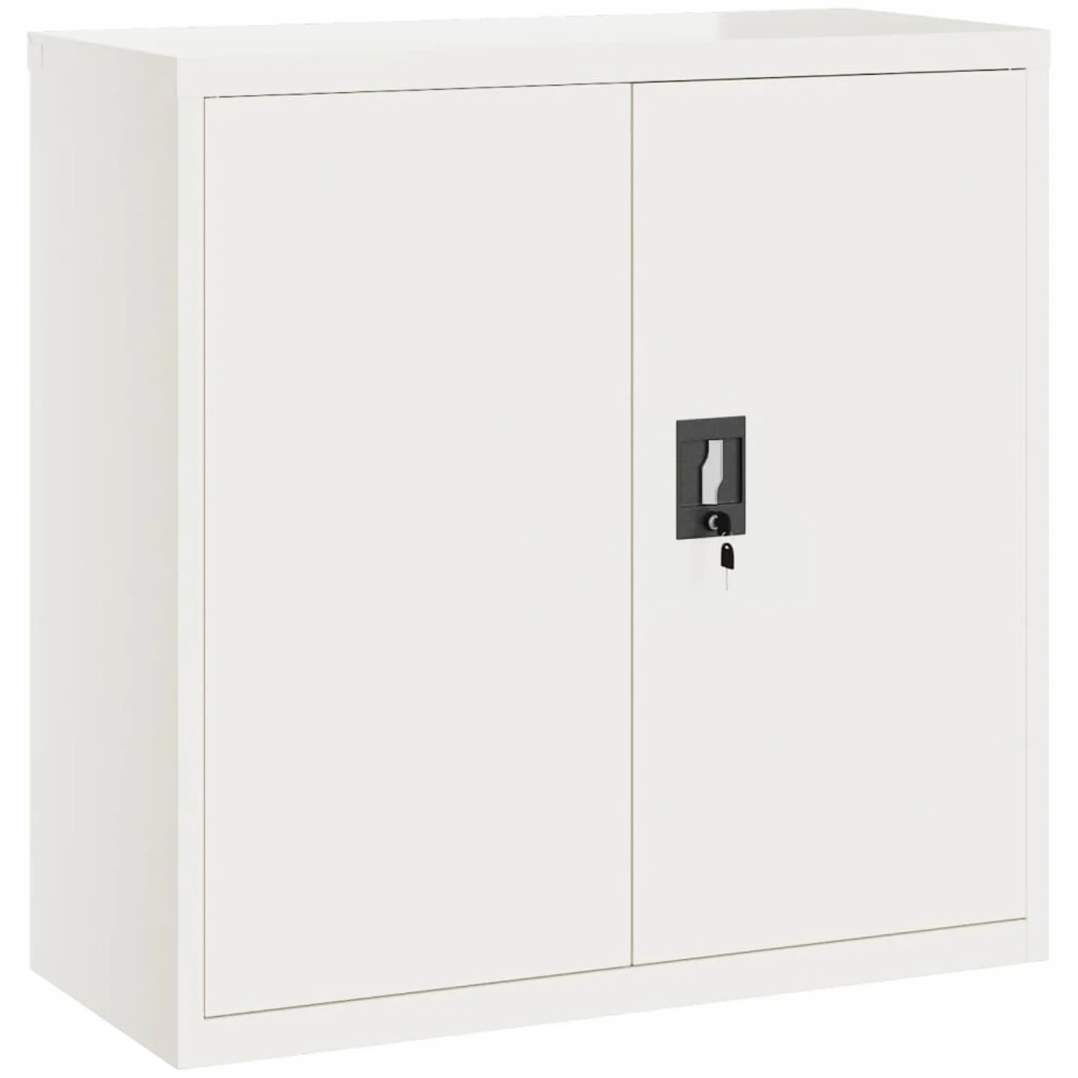 Armario archivador de Acero Muebles Oficina Armario archivador Oficina Mueble archivador Blanco 90x40x90 cm