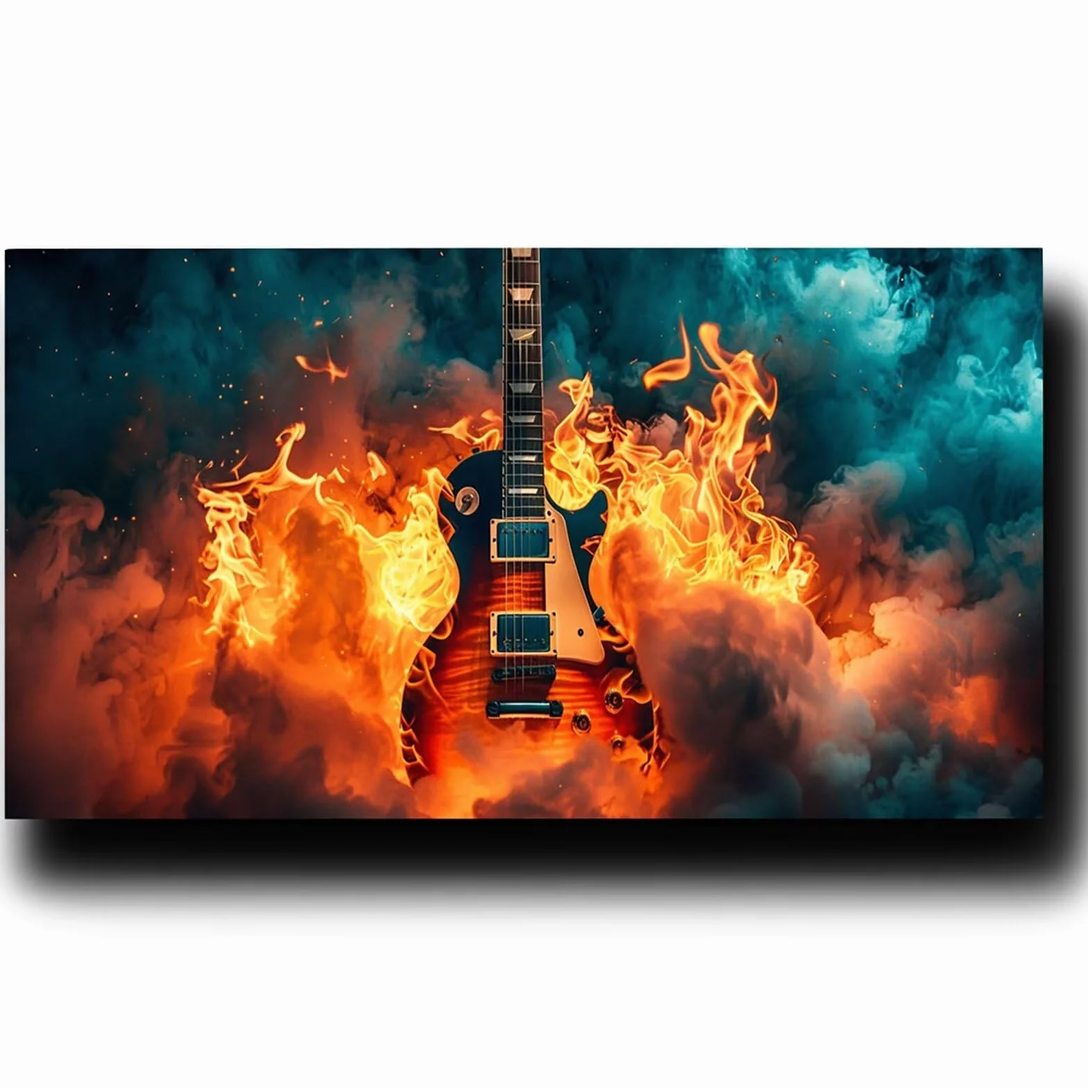 Pintar por Numeros Adultos Flamear, Pintar por Numeros Niños Kit Manualidades Adultos Guitarra Cuadros para Pintar por Numeros Pintura Acrílico, Cuadros Decoracion Salon Modernos 80X160cm 7w-M-D