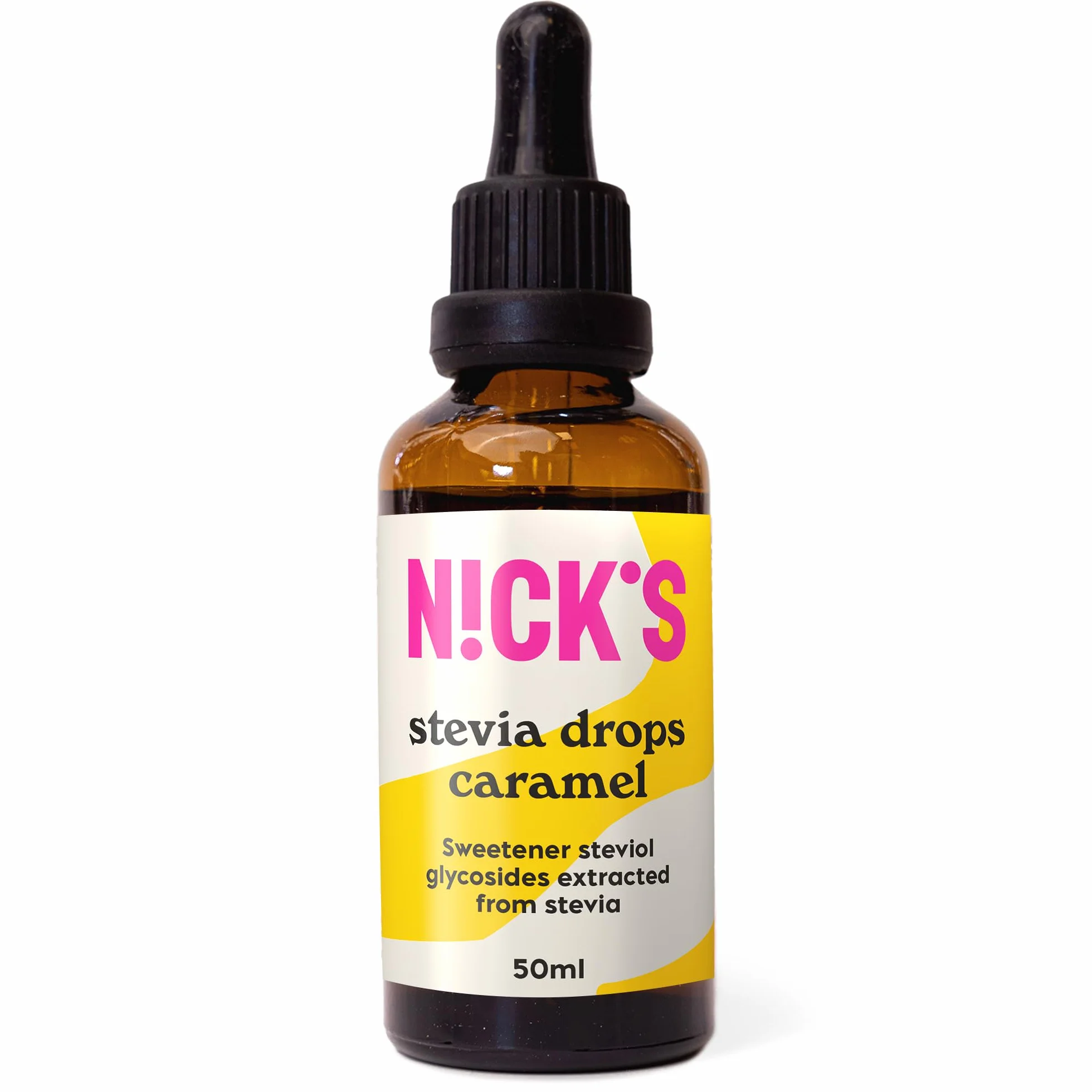 NICKS Stevia Líquida Gotas Caramelo 50ml Edulcorante Cero Calorías Dieta Keto Sin Azúcar Sin Gluten Low Carb